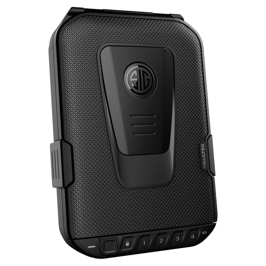 VAULTEK SIG SAUER Edition LifePod Secure Waterproof Travel Case Rugged Electronic Lock Box Travel Organizer Portable Handgun Case with Backlit Keypad (Biometric)