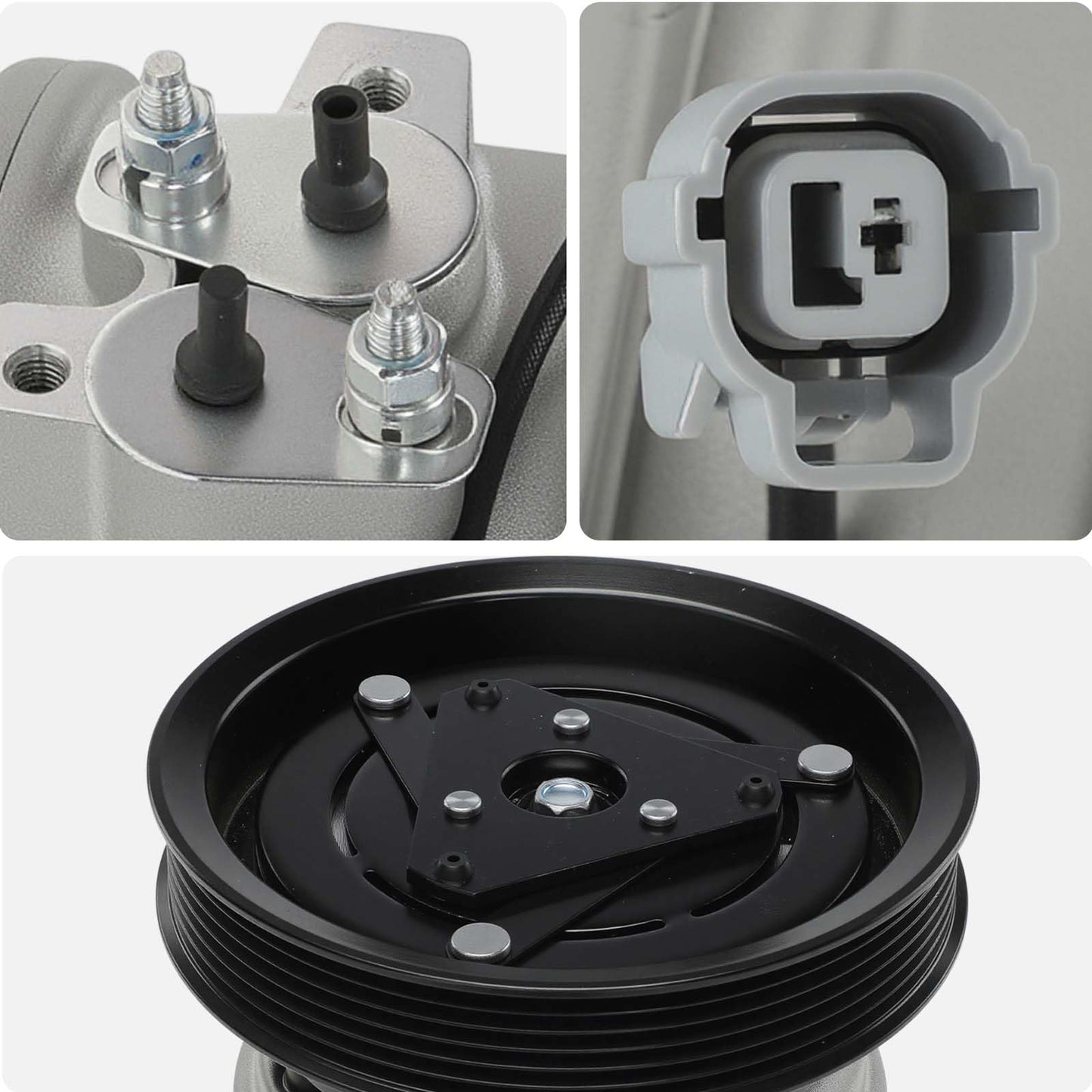 AISIN AFTERMARKET ACCH-00072 Air Conditioner AC Compressor - Compatible with Honda Pilot 2003-2004 3.5L, Odyssey 1999-2004 3.5L, Acura MDX 2001-2002 3.5L - with 6-Pulley Groove, with Clutch