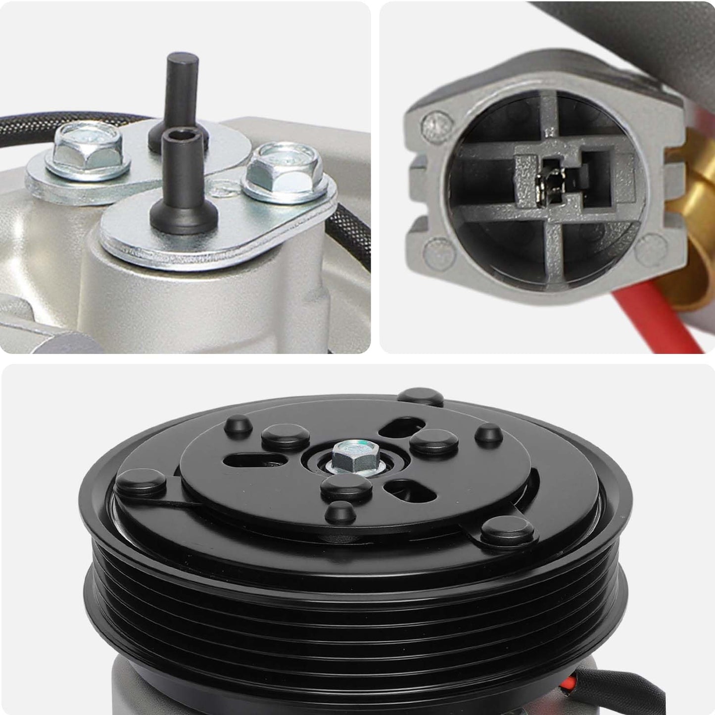 AISIN AFTERMARKET ACCZ-00711 Air Conditioner AC Compressor - Compatible with Mazda 3 2010-2013 2.0L, 3 Sport 2010-2013 2.0L - with 5-Pulley Groove, with Clutch