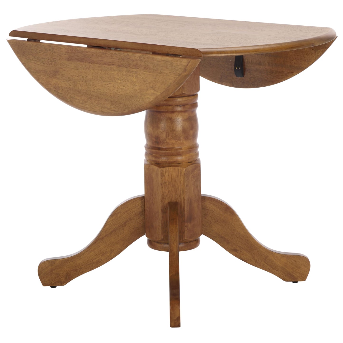 SAFAVIEH Furniture - Dakari 22"- 36" Drop Leaf Dining Table - Dark Walnut Compact Expandable Solid Wood Kitchen Table for Small Spaces (DTB8500C)