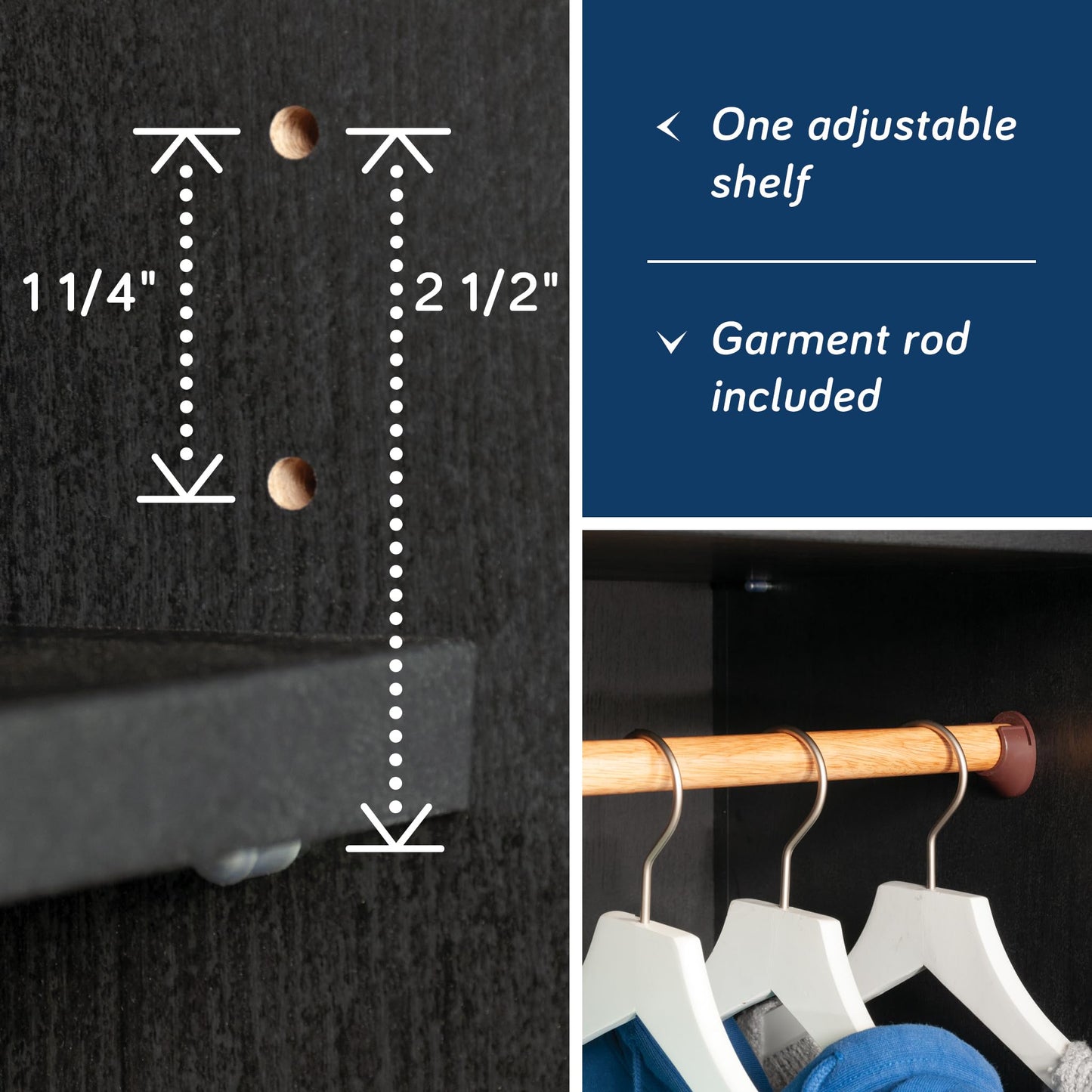 Sauder HomePlus Storage Armoire, Raven Oak Finish