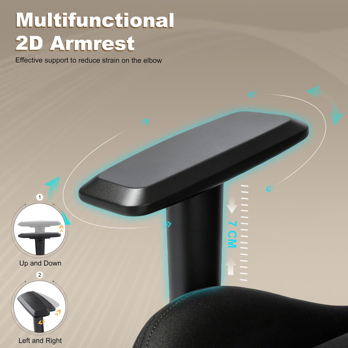 Symino Gaming Chair, Ergonomic Office Chair with 2D Armrests, 150° Recline, Breathable Faux Suede Fabric, Adjustable Headrest, Computer Desk Chair for Home Office, with Footrest, Black