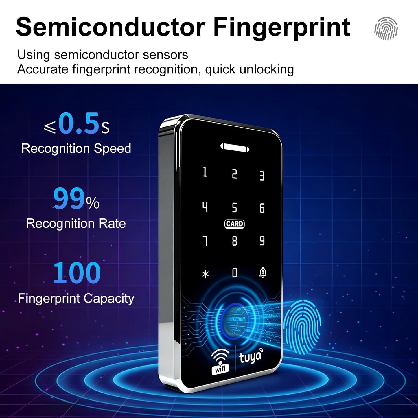 XYBkey WiFi TUYA Security Access Control System Kit: Waterproof, Fingerprint, Password, RFID Keyboard Lock, 600lb Magnetic Lock + ZL Bracket, Smart Remote Door Opener, App WG26 Doorbell, Sensor Switch