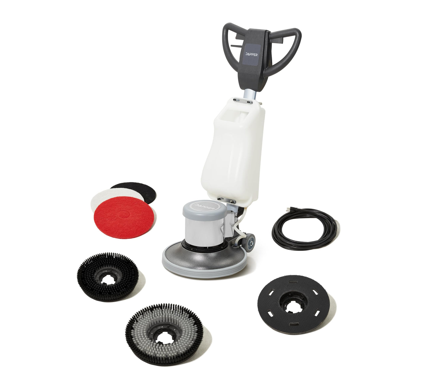 17" Heavy-duty Multi-Functional Floor Buffer Polisher Machine - Clean, Buff, Scrubb and Polish with Ease! Ideal for Carpets Too! Includes Optional Solution Tank, 2 Brushes and 3 Scouring Pads
