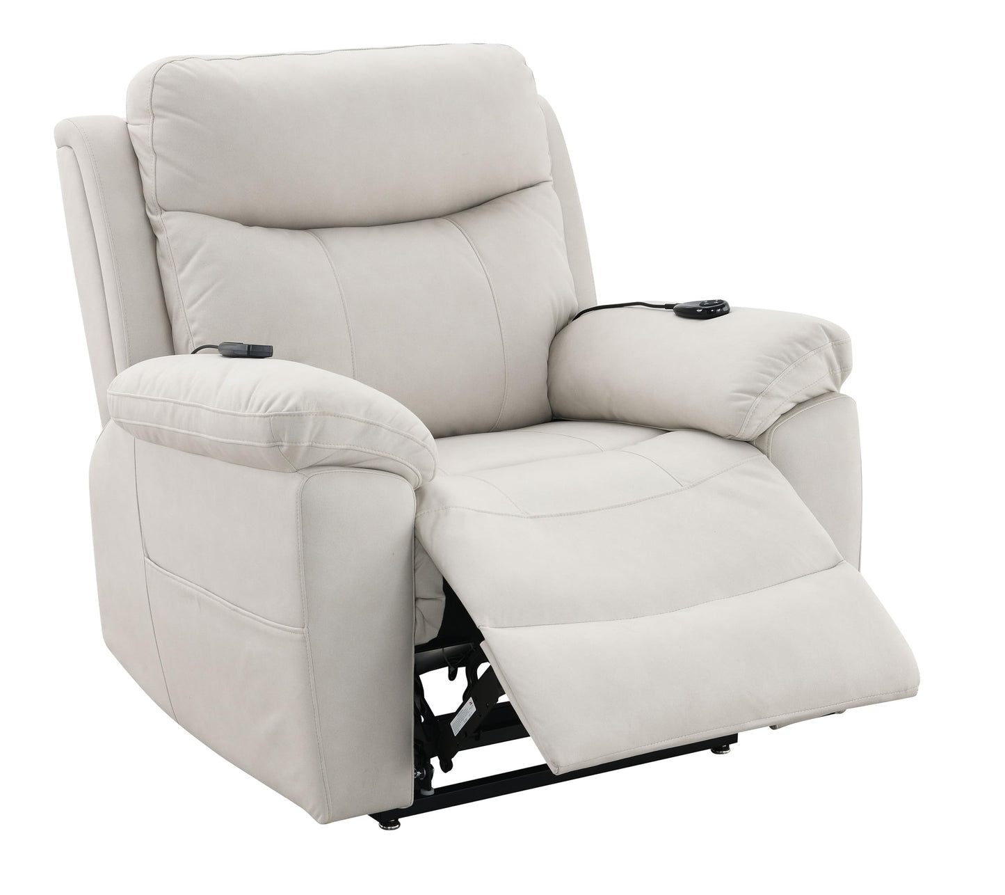 Acme Chriki Microfiber Upholstered Power Recliner with Lift & Massage in Beige
