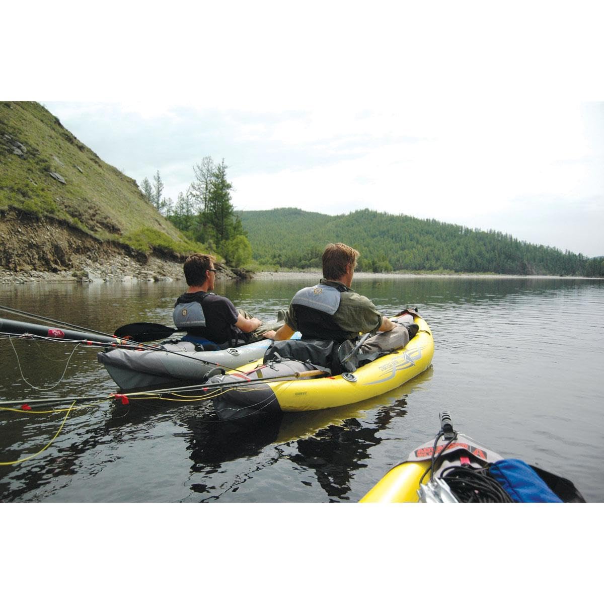 Advanced Elements StraitEdge White Water 1 Person Kayak Without Pump, Yellow