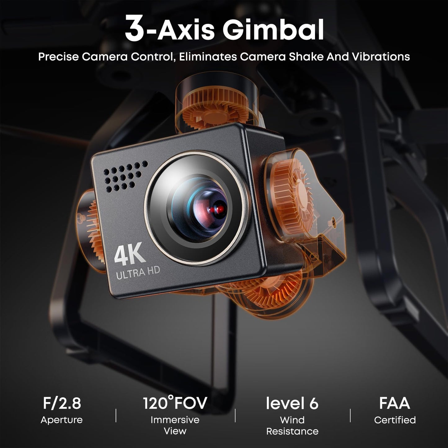 Bwine F7GB2 Pro Drones with Camera for Adults 4K UHD Aerial, 3-Axis Gimbal, 10000FT Control, 75 Mins Flight Time with 3 Batteries, GPS Follow, Waypoint, Orbit Fly, Auto Return, Beginner Mode