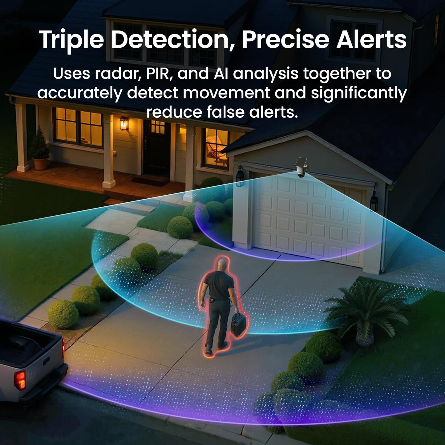 aosu T2 Ultra 4K Security Cameras Wireless Outdoor, 2 Cam Kit, Smart Home Security System with TrueColor Night Vision, AI Recognition & 360° Motion Tracking, Solar Power, Expandable 1TB Local Storage