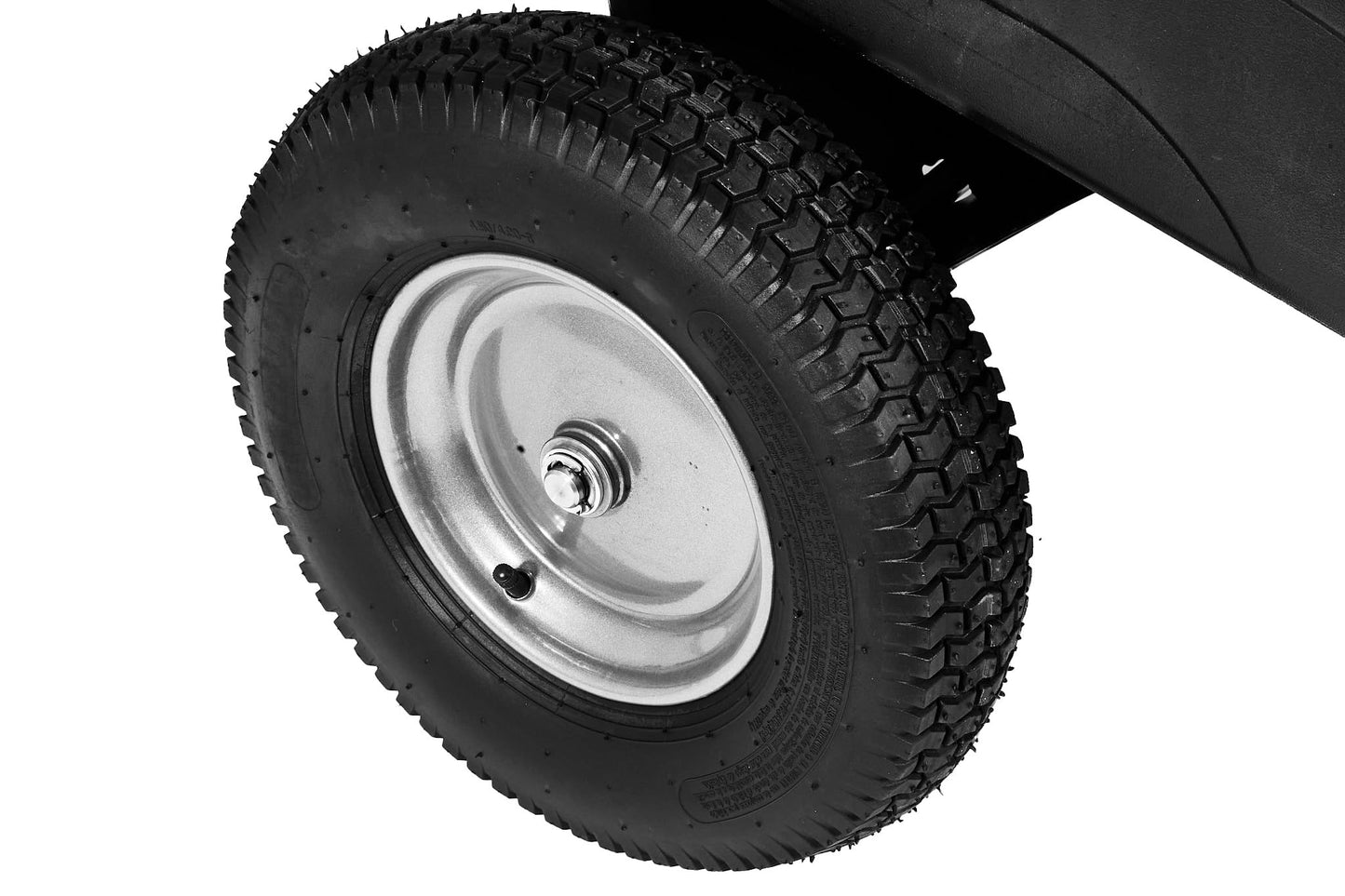 Brinly 10 cu.ft. 650lb Heavy Duty Tow-Behind Poly Utility Cart & Dump Trailer with Magnetic Hitch Pin & Compression Molded Bed