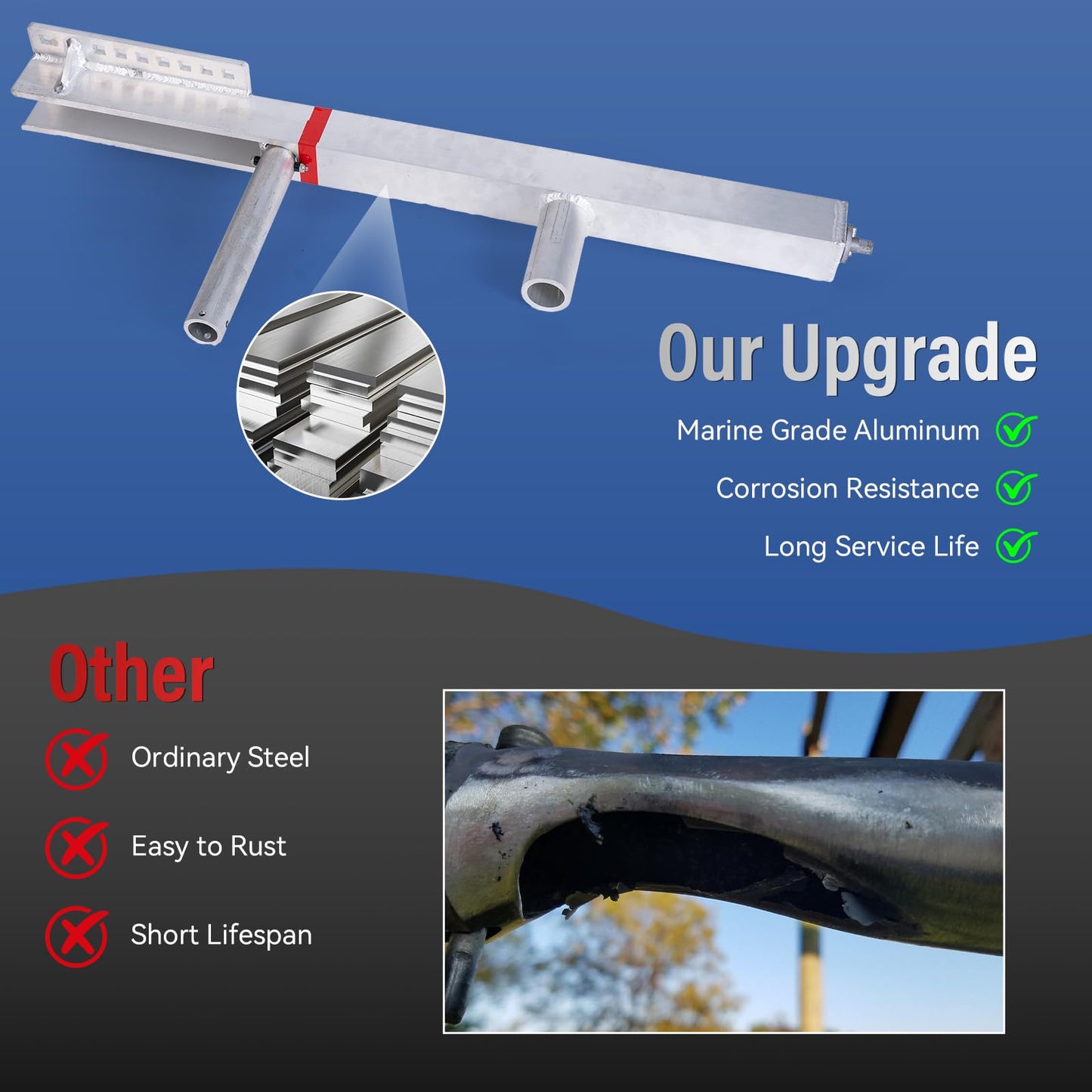 28199 Boat Lift Wheel Kit | Boat Lift Systems for for Marine, Corrosion-Resistant, Weatherproof Design (Pair, Silver)