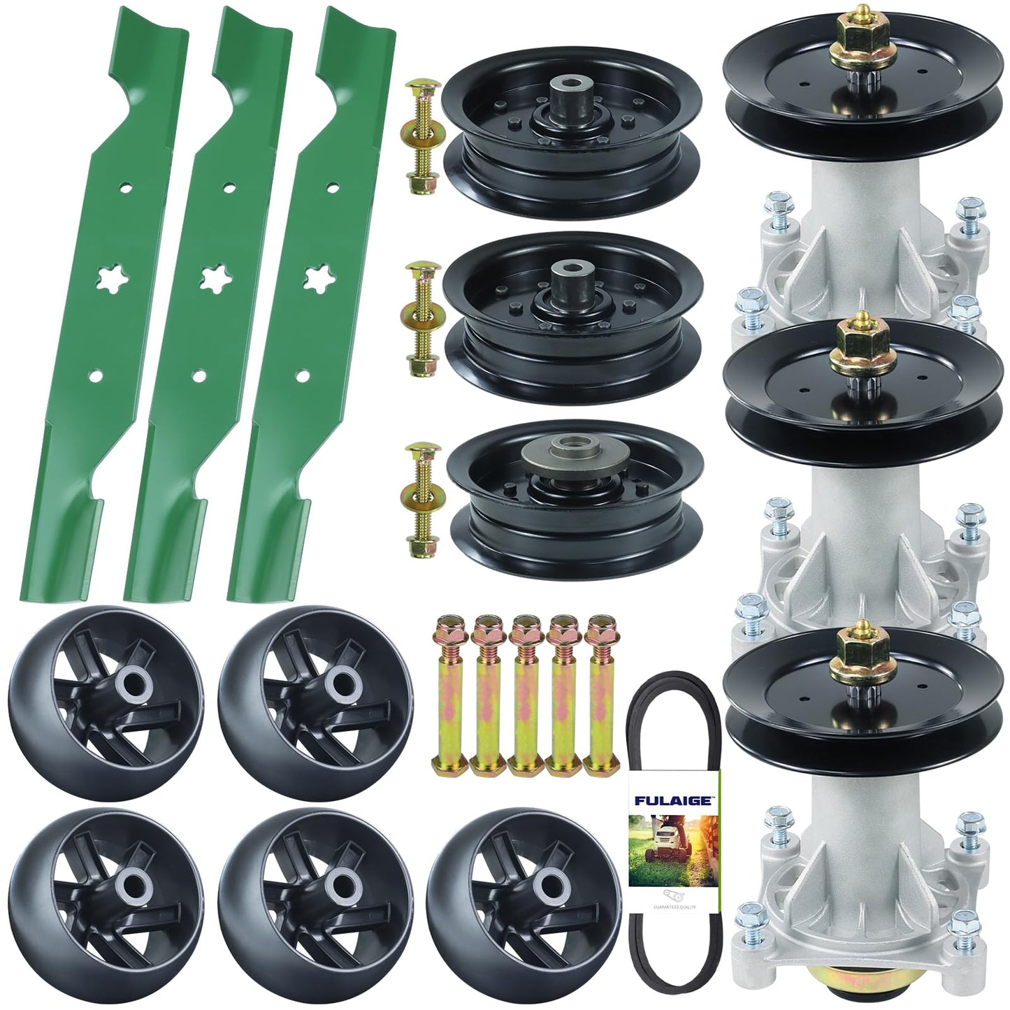 FULAIGE 54" Mower Deck Rebuild Kit for Husqvarna LGT2654 YTH24v54 LGT2554