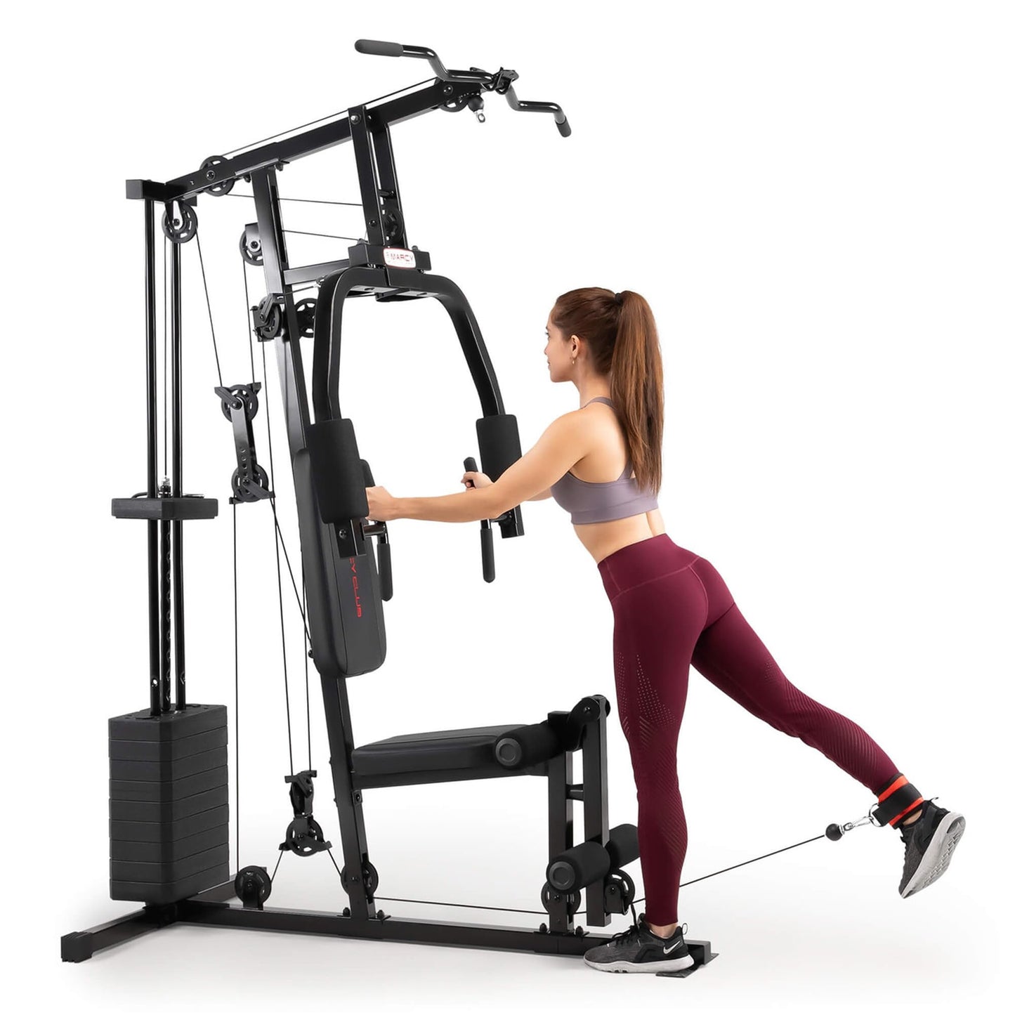 Marcy 100Lb. Stack Home Gym with Pulley, Press Arm, and Leg Developer MKM-81030