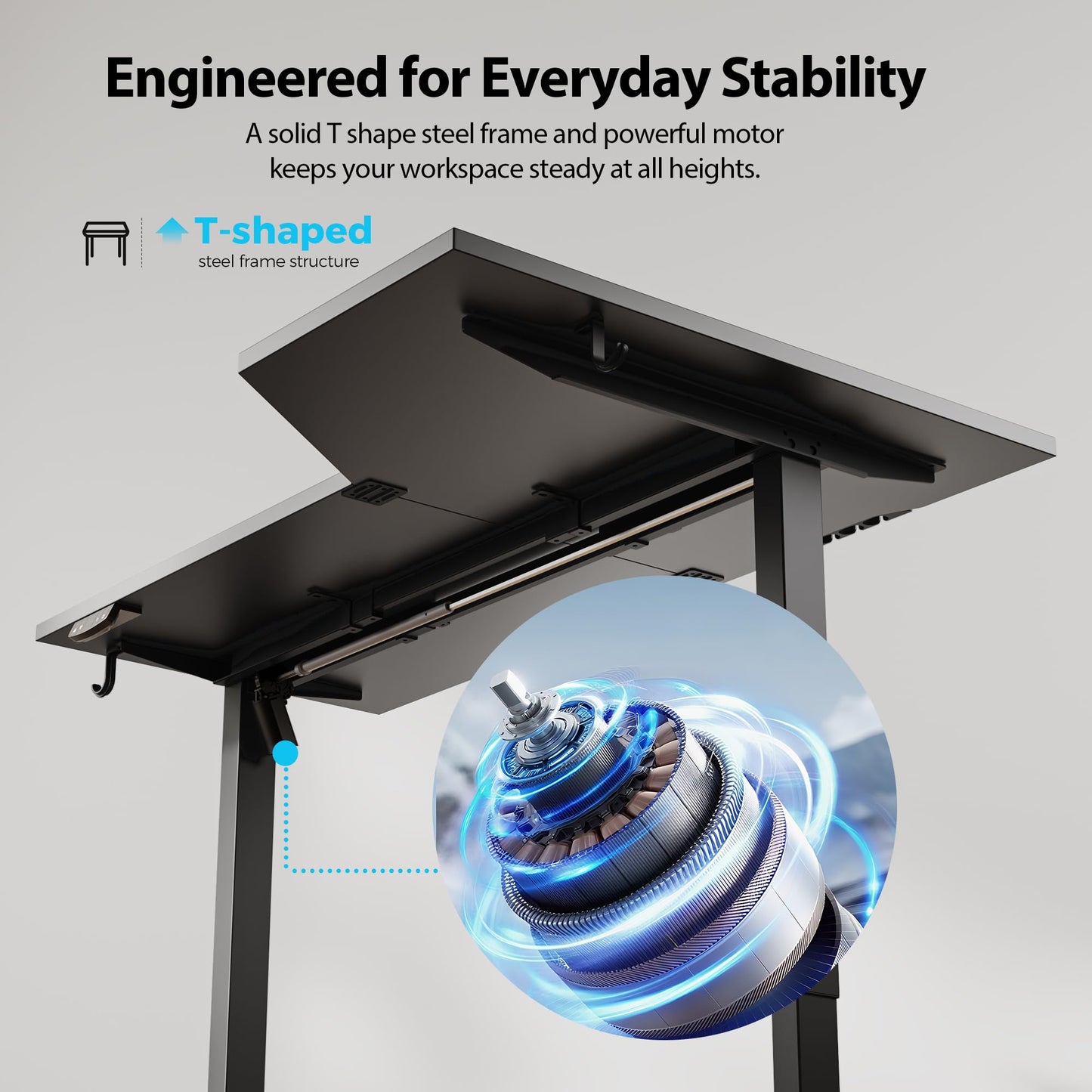 Agilestic Electric Standing Desk, Height Adjustable Desk, 59 x 35 Inch Sit Stand up for Work Office Home, L Shaped Ergonomic Rising Computer Table with Memory Preset, Black