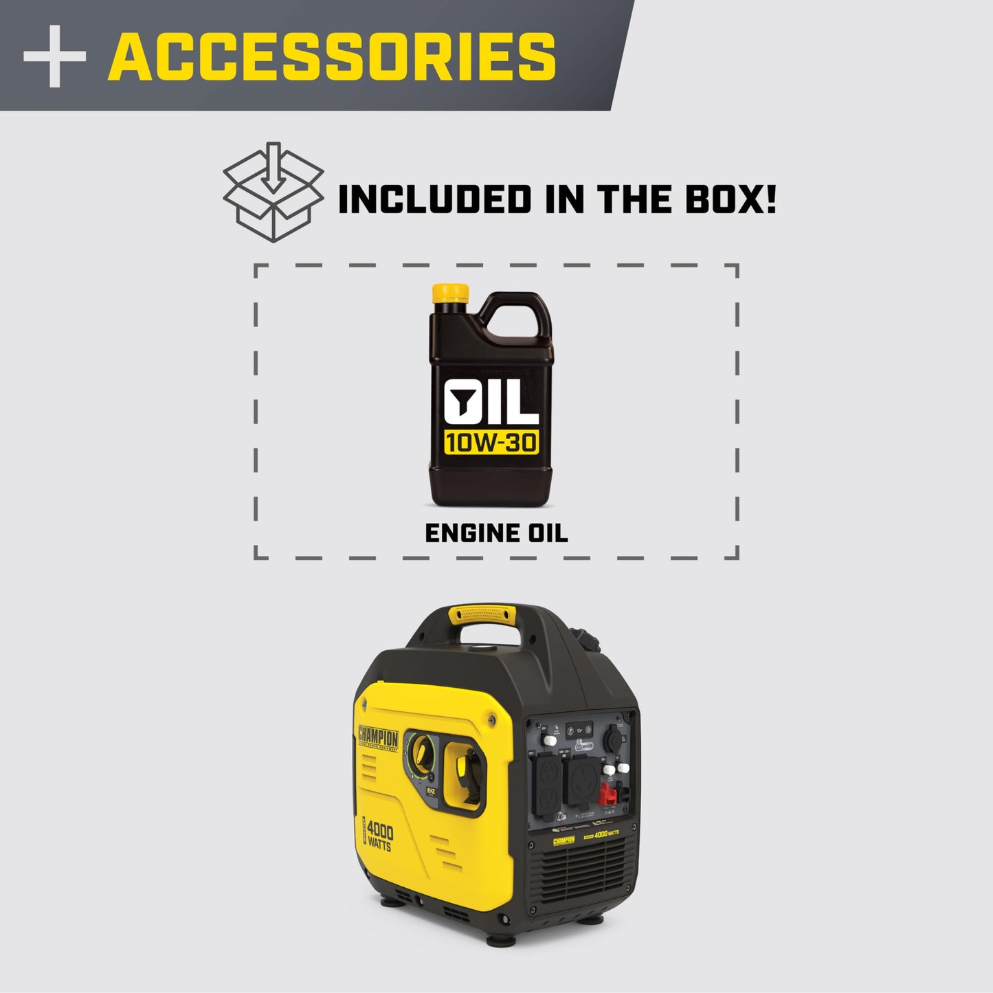 Champion Power Equipment 4000-Watt RV Ready Portable Inverter Generator with Quiet Technology and Free 3-Year Warranty