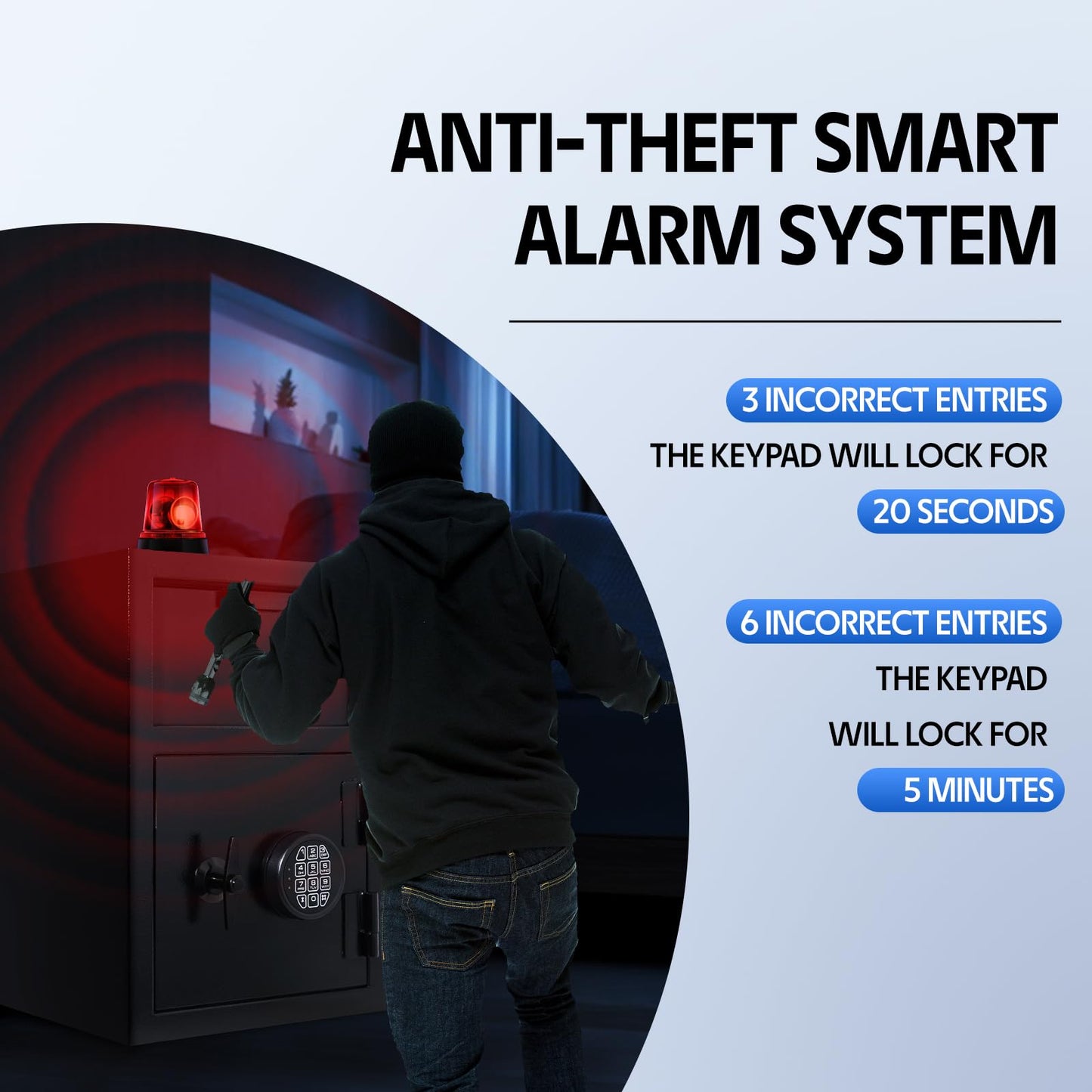 Drop Safe for Business Depository Cash Safes with Drop Slot 2.6 CUB Money Safe Box with Digital Combination and Anti-Fishing for Home Office Hotel Restaurant