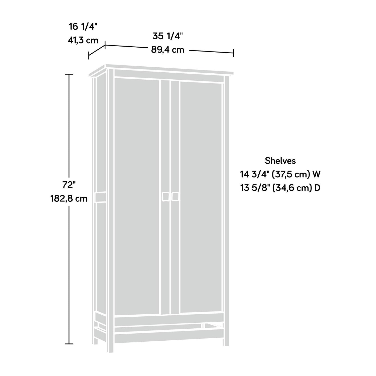 Sauder Cannery Bridge Storage Cabinet/ Pantry Cabinet, Sindoori Mango finish