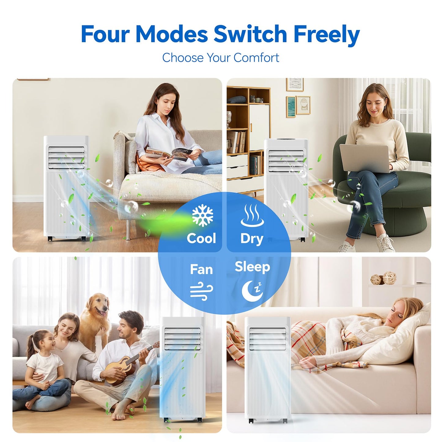 Eastdream 16000 BTU Portable Air Conditioner for Rooms Up to 850 Sq. Ft., Smart WiFi AC Unit with App & Remote, 5-in-1 Cooling, Dehumidifier, Fan, Sleep Mode, 24H Timer, Window Kit Included