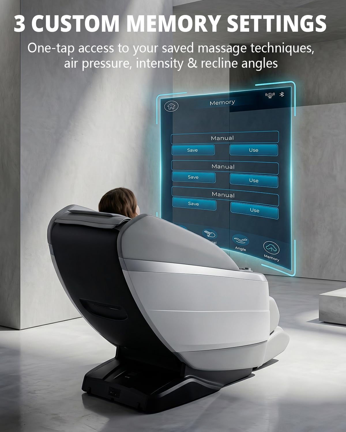 RelaxRelife 4D Full Body Massage Chair with Flexible 166° Track, Reading Light, 18 Massage Modes, 11 Techniques, 36 Airbags, Zero Gravity Recliner with Yoga Stretch and Foot Massage Grey