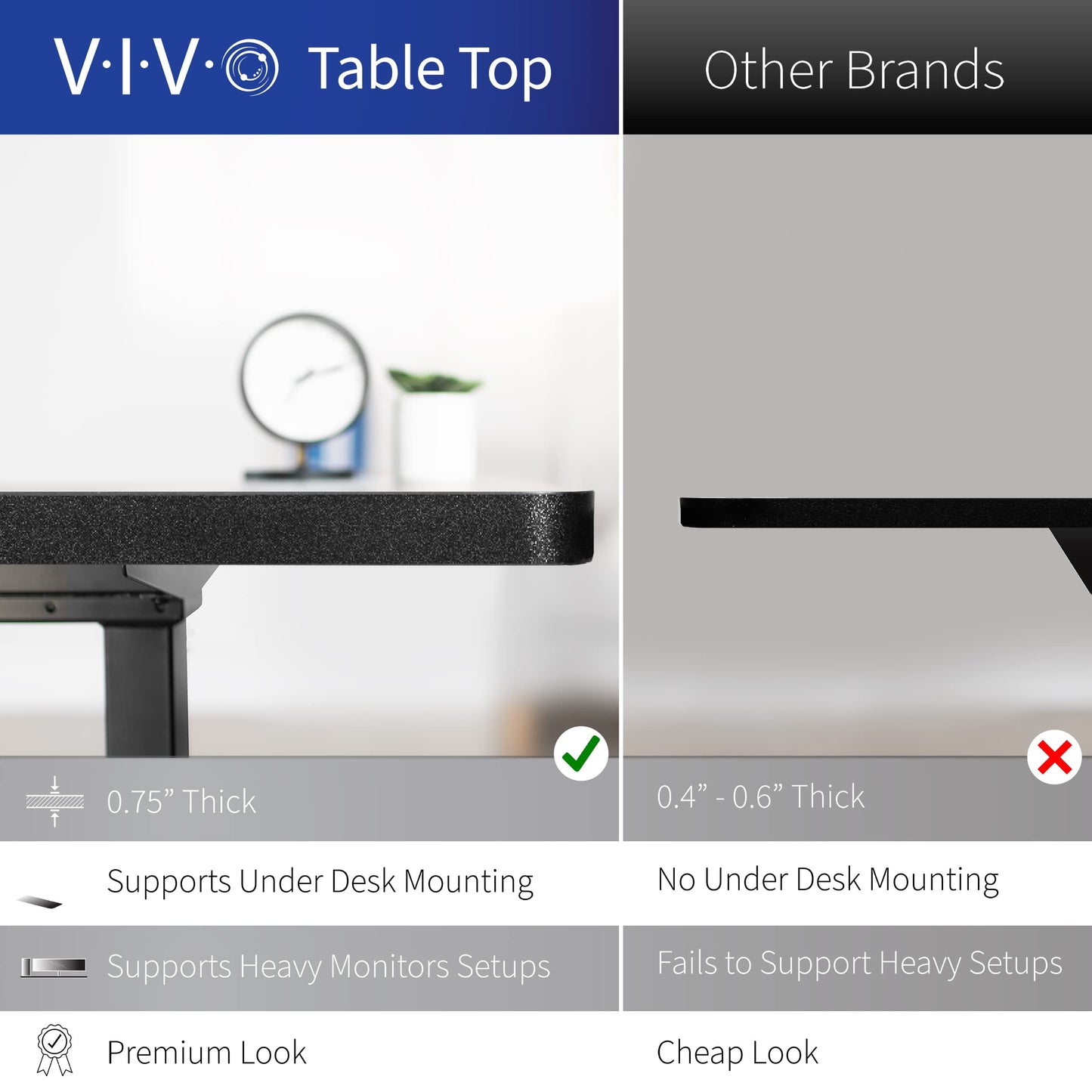 VIVO Electric 63 x 32 in Dual Motor Standing Desk, Memory Height Adjustment, 2B Series, Black Top Black Frame, DESK-KIT-2B1B
