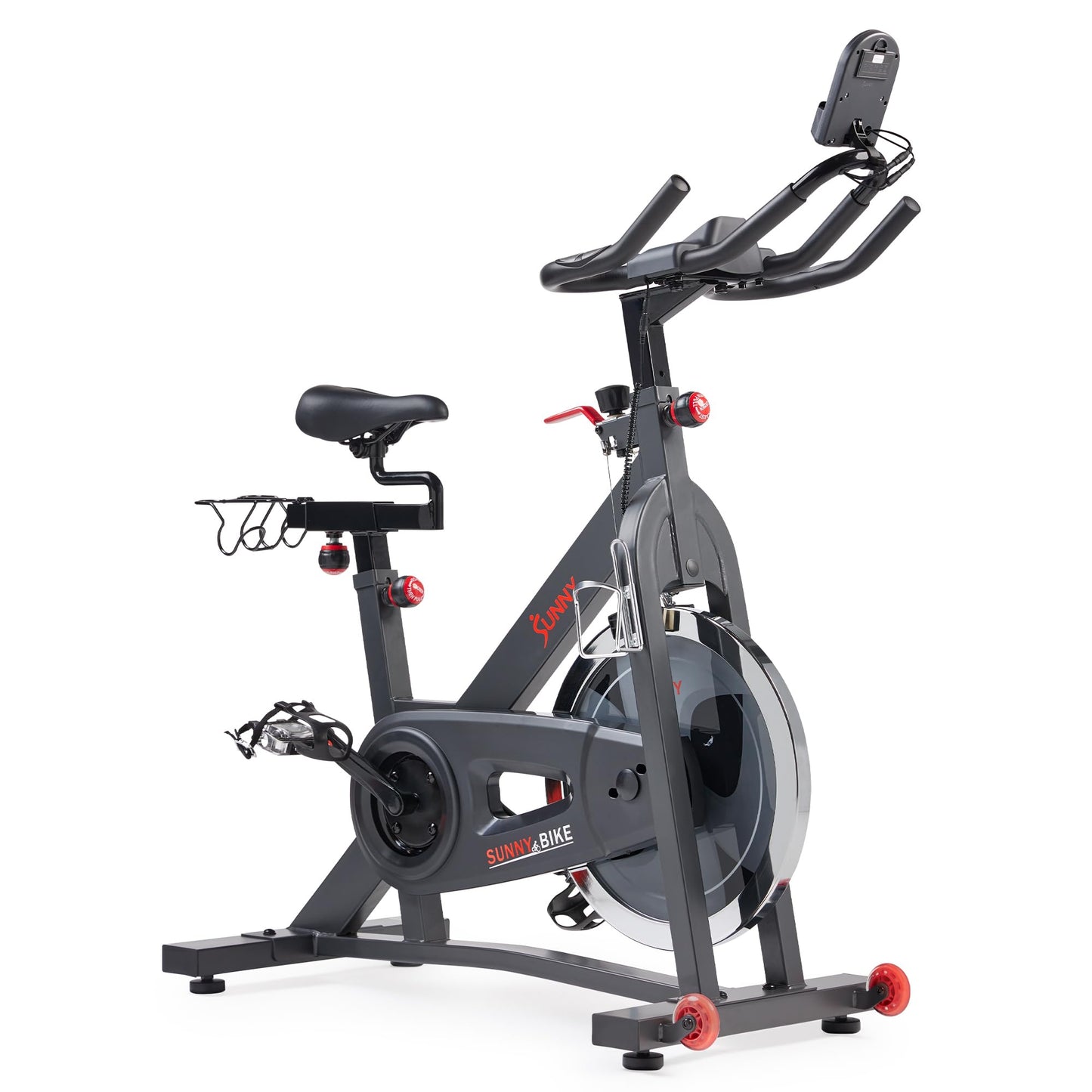 Sunny Health & Fitness Smart Pro Indoor Cycling Exercise Bike, Felt Resistance and Belt Drive with Bluetooth Connectivity and SunnyFit® App - SF-B901SMART