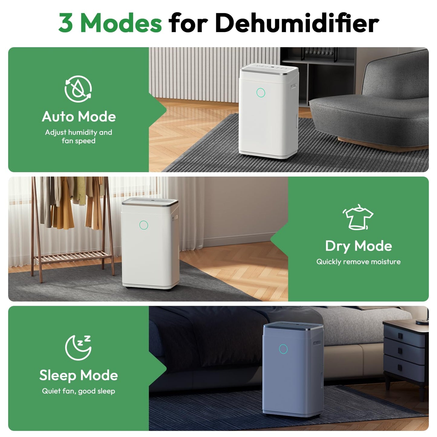 HUMILABS Dehumidifier for Basement with Drain Hose 4500 Sq. Ft - 50 Pint 1.7 gal Tank Dehumidifier for Home Bedroom Bathroom,Ultra Quiet 40 dB,Sleep Mode & 24H Timer,Child Lock,Ideal for Large Room