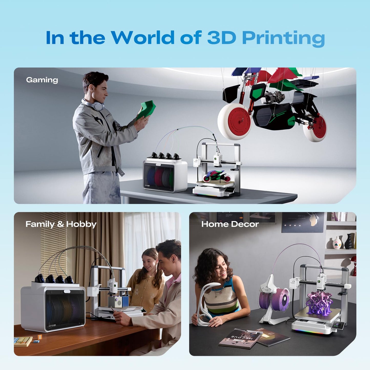 Creality SPARKX i7 3D Printer with Automatic Filament Reload, AI Camera Monitoring, Auto Leveling, Easy-to-Use High-Speed 3D Printer, Autofill Combo for Beginners & Home Use