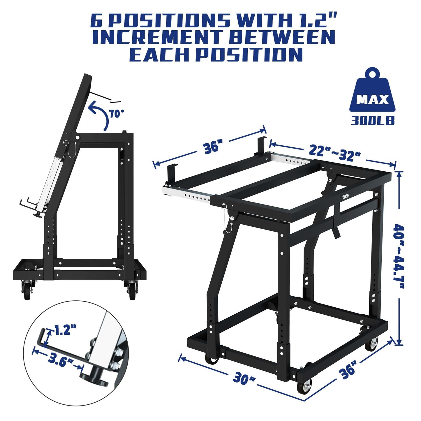 APARECIUM Panel Handler Cart and Shop Stand, Tilting Panel Cart with Rolling Casters, Tilting Panel Mover Mobile Workbench, Drywall Cart for Woodworking, Lumber Furniture Workshop, Warehouses, Garage