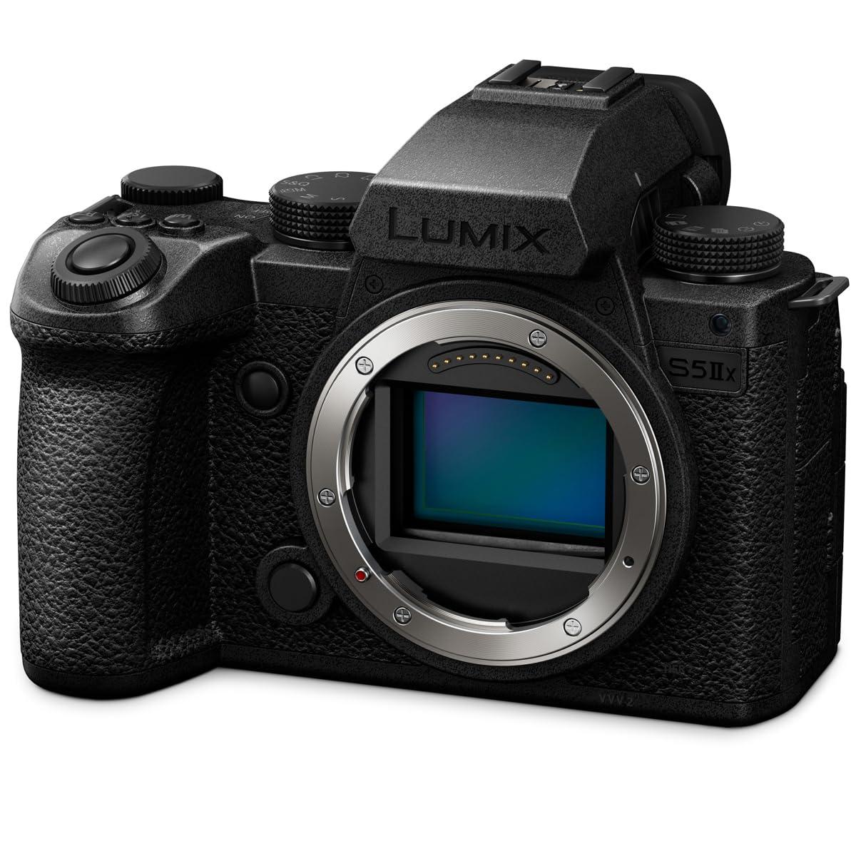 Panasonic LUMIX S5IIX Mirrorless Camera, 24.2MP Full Frame with Phase Hybrid AF, New Active I.S. Technology, 5.8K Pro-Res, RAW Over HDMI, IP Streaming - DC-S5M2XBODY Black