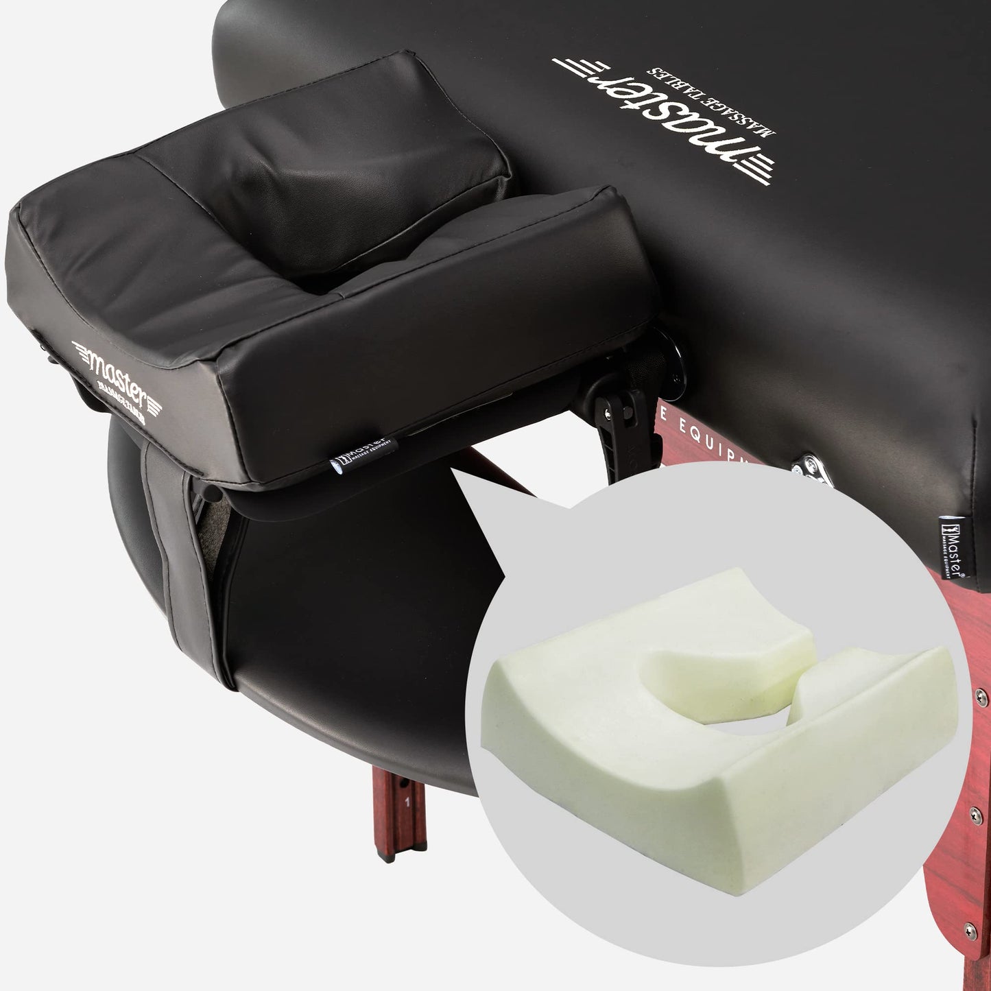Master Massage 31" Montclair Heated Portable Massage Table with Therma-Top System, Reiki End Panels & Shiatsu Cable Release – Professional Spa Lash Bed – Black