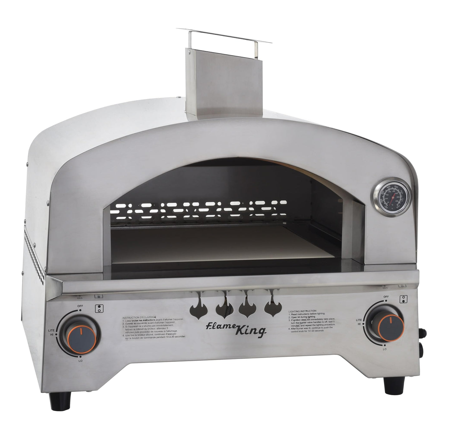 Flame King Propane Gas Pizza & Food Outdoor Oven for Camping, Backyard, Tailgating