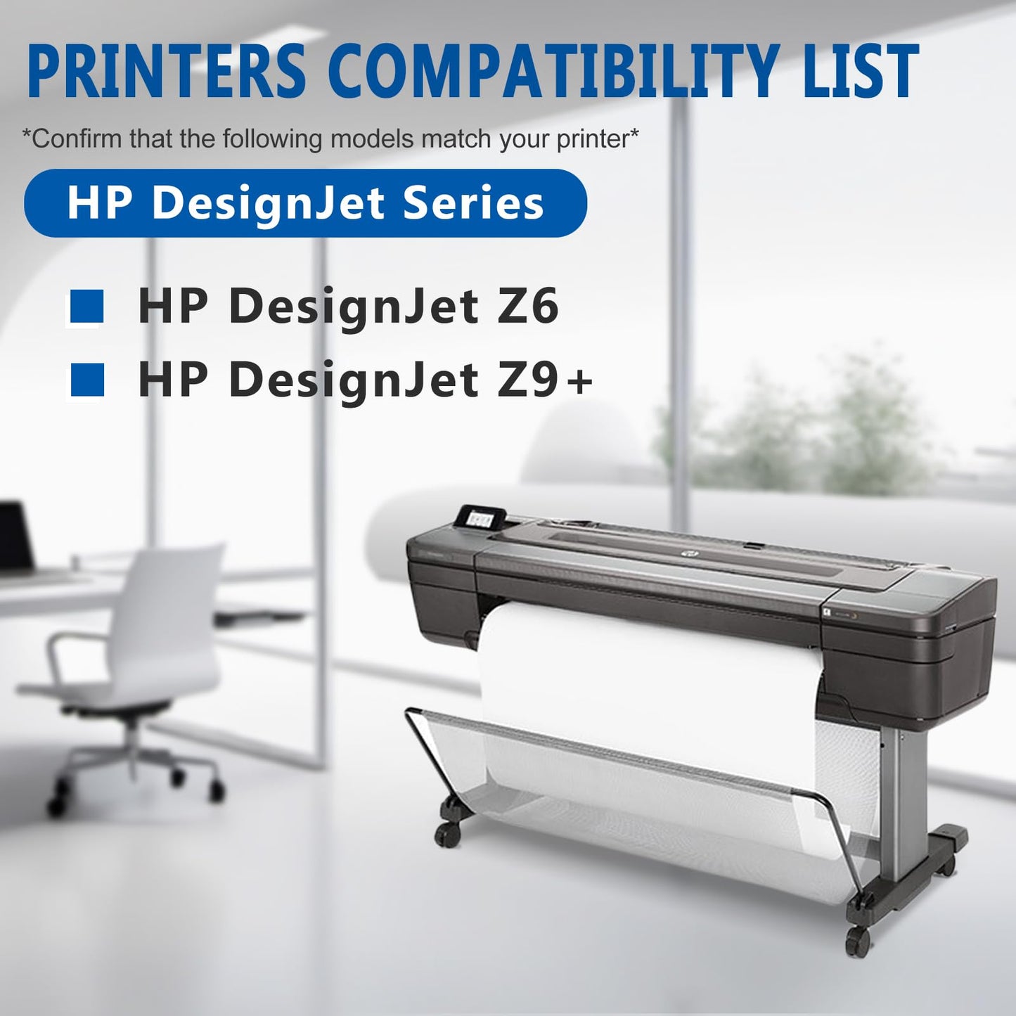 KSUMEI KSMEI 746 Ink Cartridge HP 746 Ink Compatible for DesignJet Z6 & Z9+ Larget Format Printer P2V82A P2V83A P2V80A P2V78A P2V79A (6 Pack, 300ml)