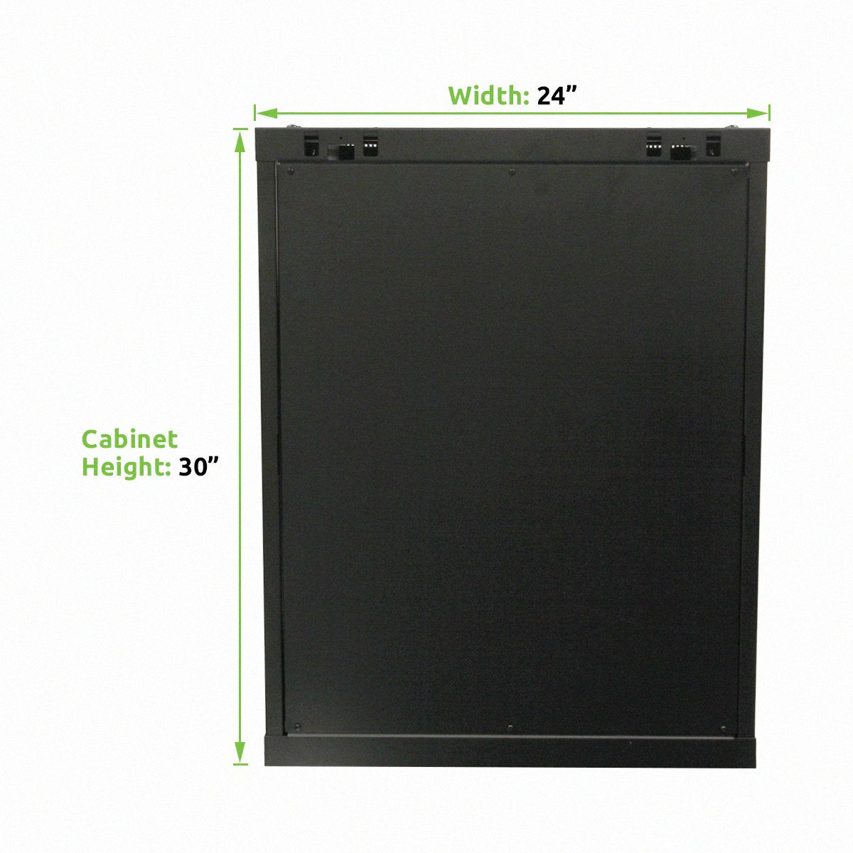 Navepoint 15U Deluxe IT Wallmount Cabinet Enclosure 19-Inch Server Network Rack with Locking Glass Door 24-Inches Deep Black with Shelves