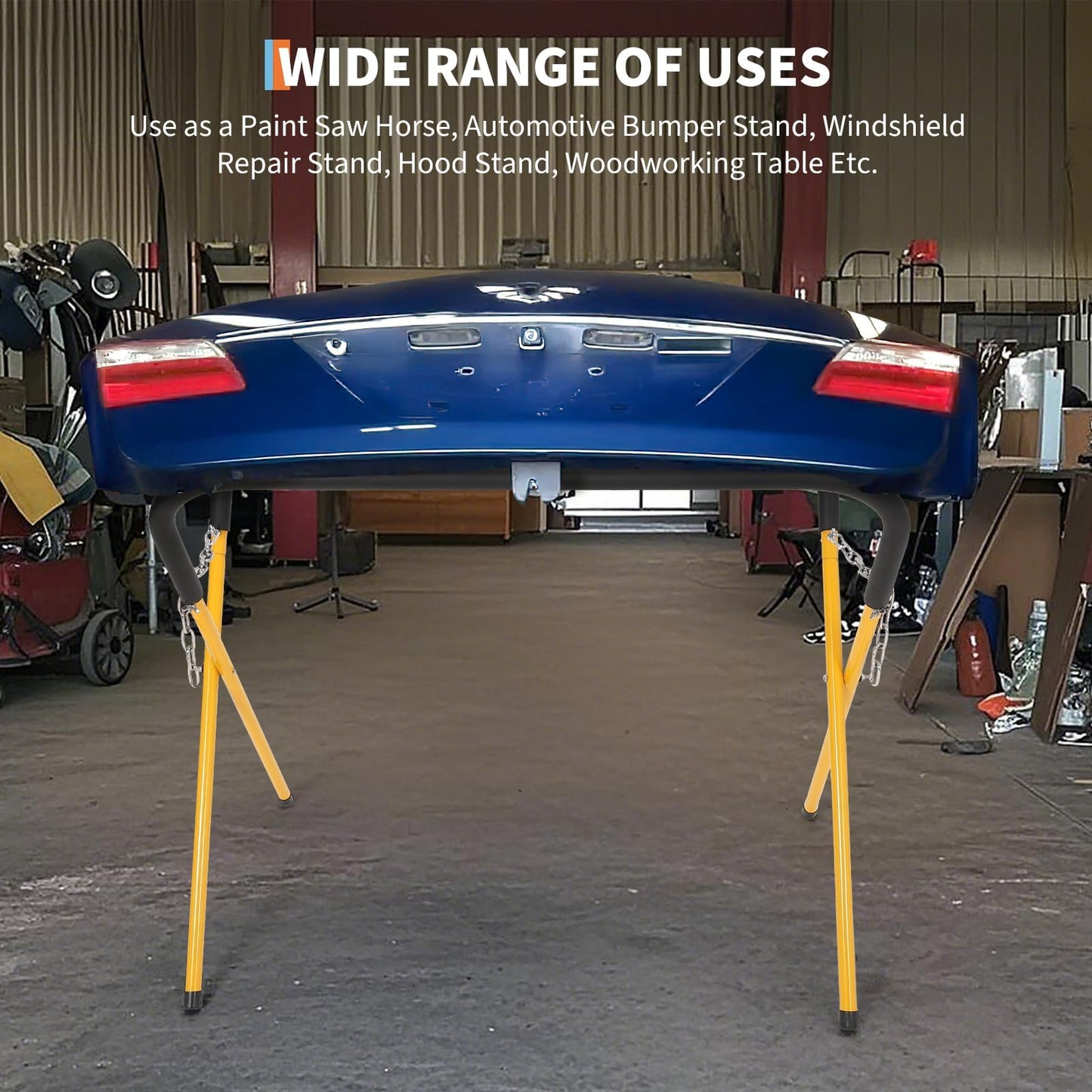500LBS Yellow Work Stand 4 Pack Heavy Duty Automotive Work Bench
