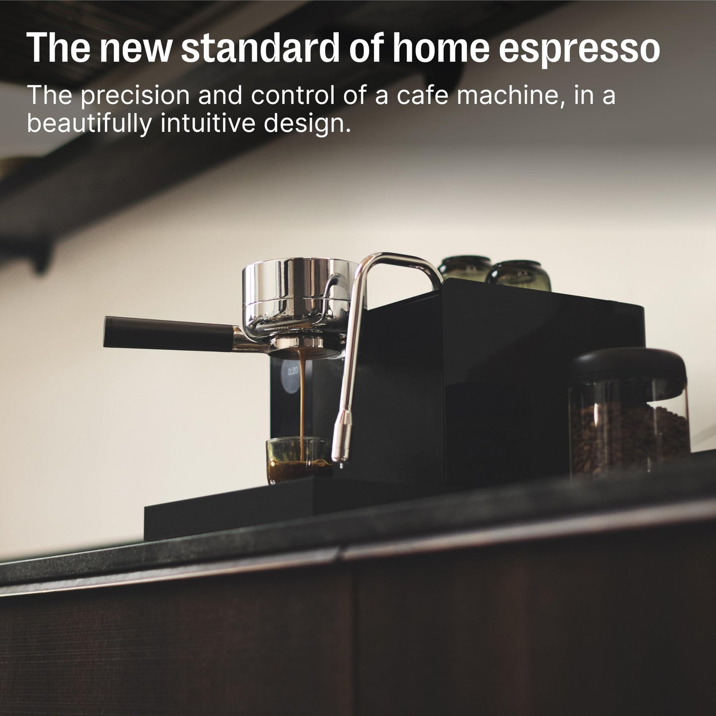 Fellow Espresso Series 1 – Home Espresso Machine – Heats in Under 2 Minutes, Precise Temperature Control, Pressure Profiling, Built-In Guidance, Assisted Milk Steaming, Matte Black