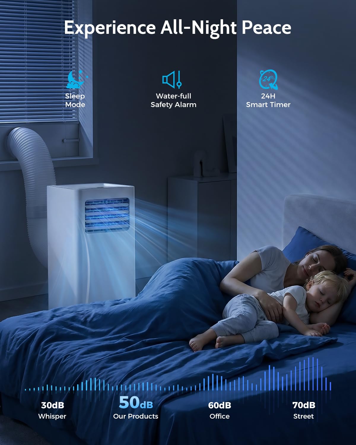 Feelfunn 12,000 BTU Portable Air Conditioners - 3-in-1 Portable AC Unit Cools Up to 600 Sq.Ft., with App/Wifi/Remote Control, Dehumidifier & Fan Modes, Window Mounting Kit, Ideal for Bedroom, Dorms