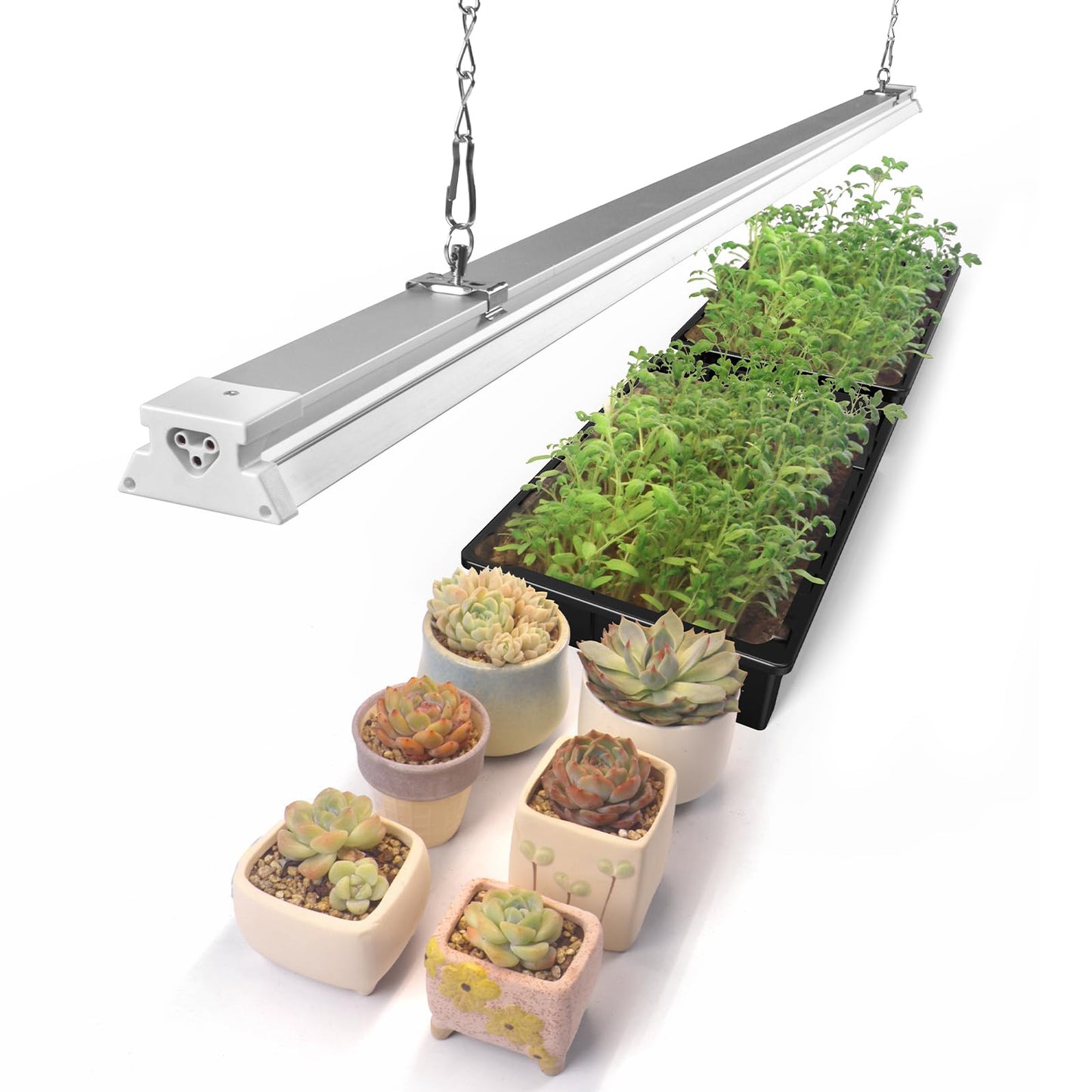 Barrina TX-S60 Grow Light, 60W, Full Spectrum, 4FT, Aluminium, 3000K+6500K+660nm, Linkable, Indoor/Greenhouse,