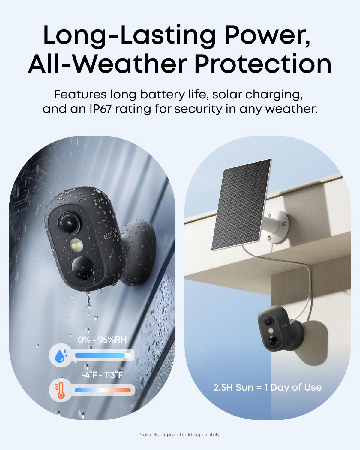 eufy Security eufyCam C35 4-Cam Kit, Wireless Security Indoor/Outdoor Camera, Magnetic Mount, Color Night Vision, Local Storage, No Subscription, IP67, Solar Panel Compatible, Built-in 8GB, Black