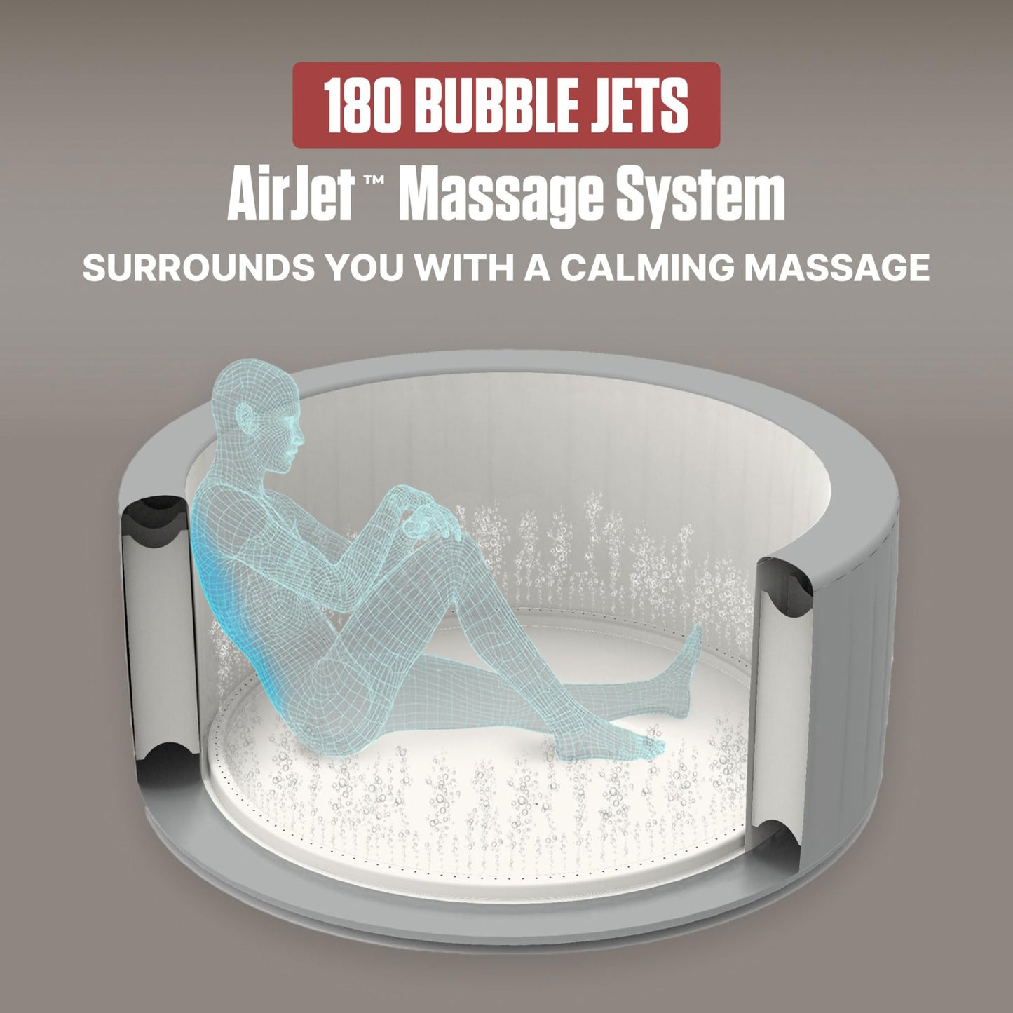 Coleman Sicily Energy-Efficient AirJet Inflatable Hot Tub 5-7 Person with App-Control
