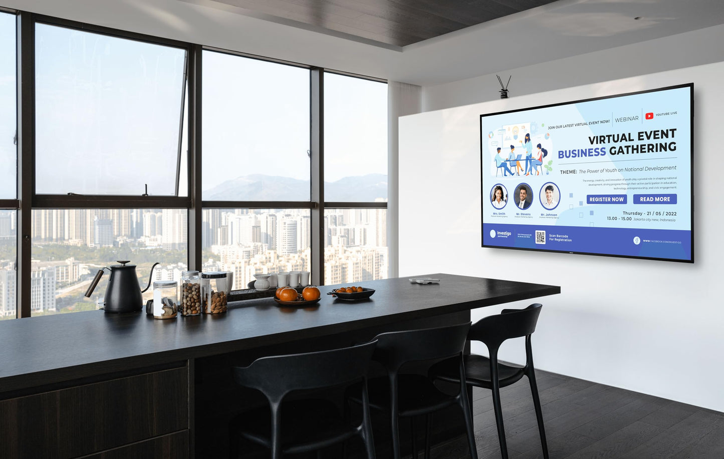 Promethean ActivPanelD 55" Commercial Digital Display, 4K UHD Non-Touch Digital Signage Screen for Announcements, Offices, Schools & Retail, Wall Mount Included, 3-Year Onsite Support