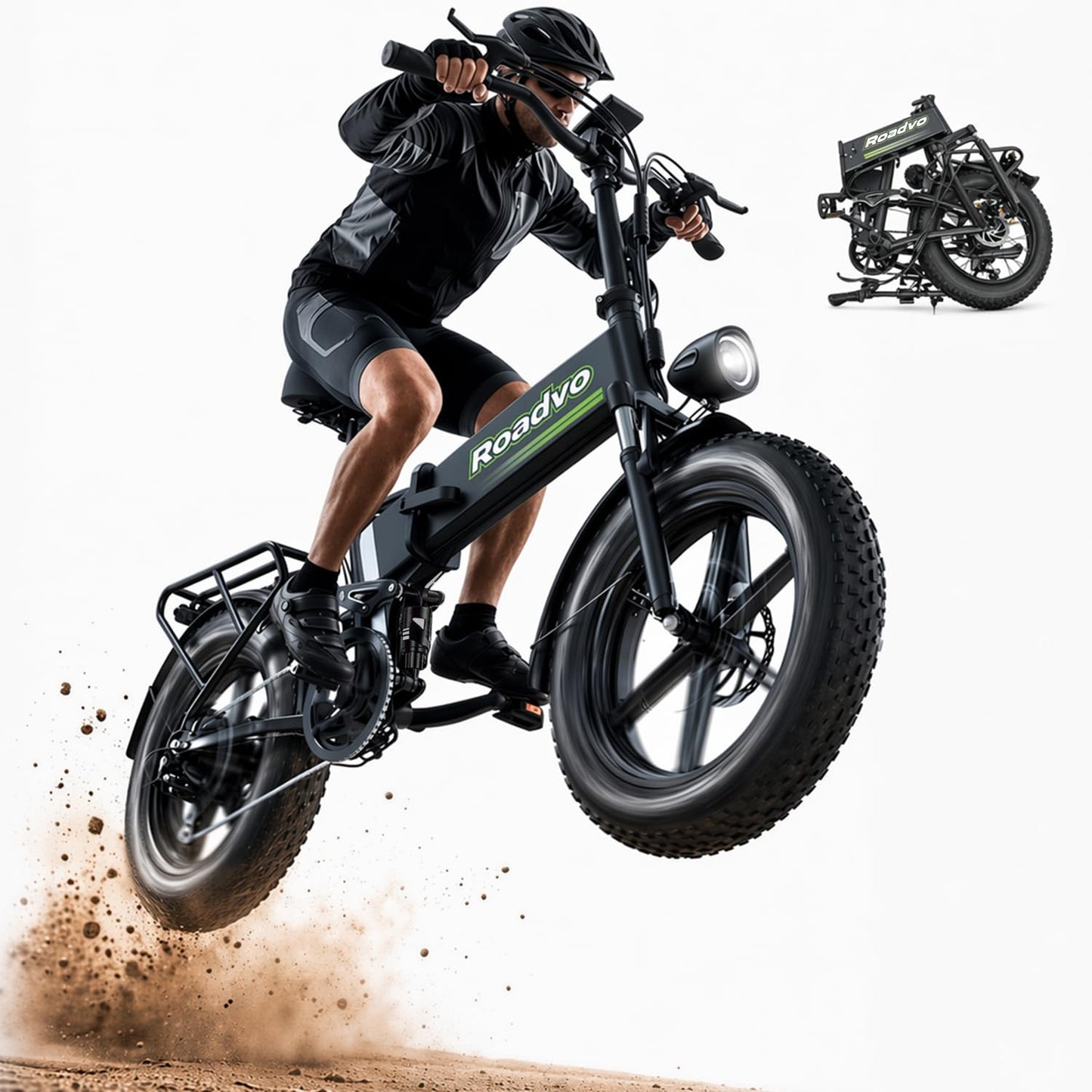Roadvo Foldable 20x4.0 Fat Tire Electric Bike for Adults Commute