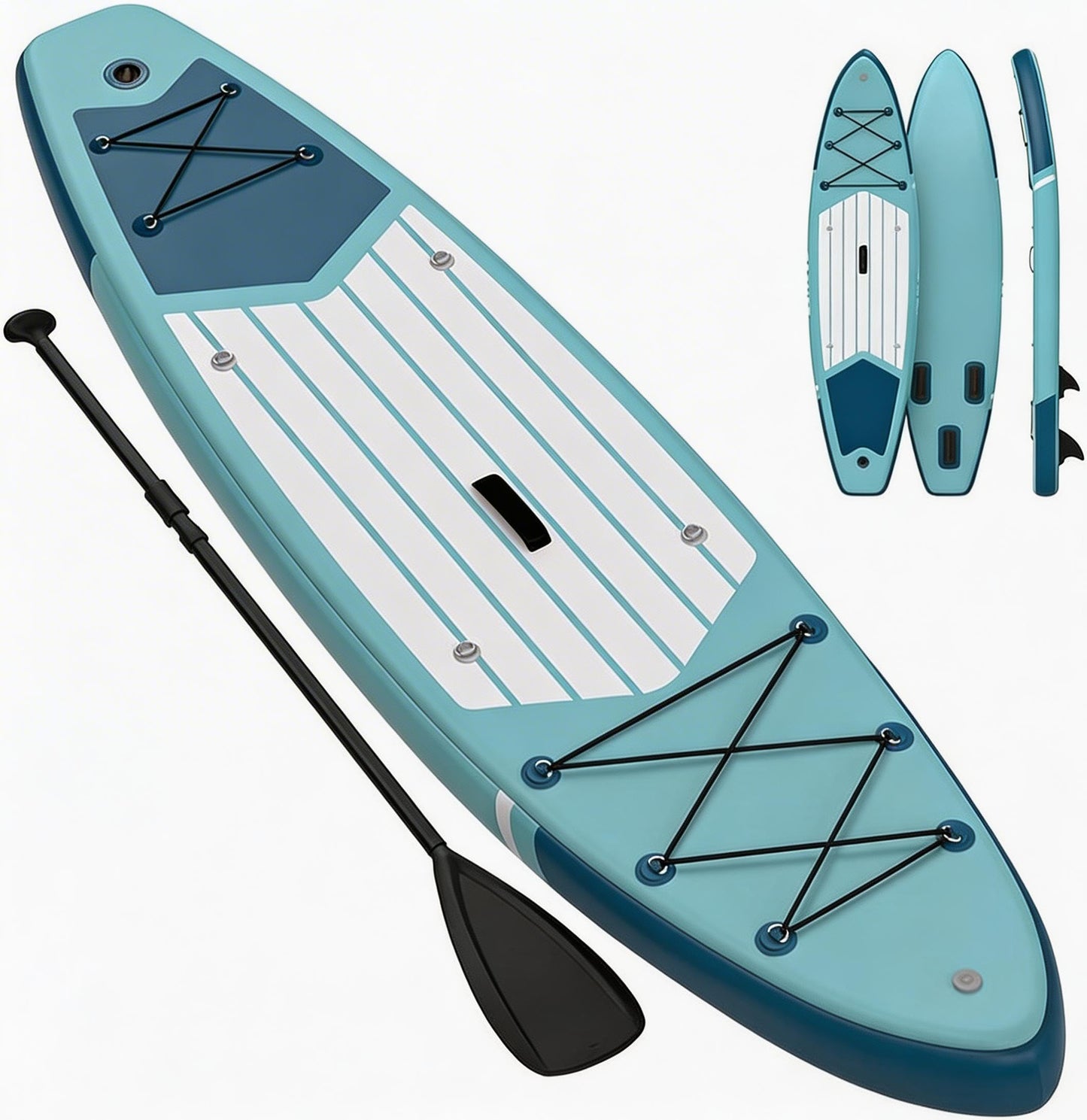Ultra-Stable 10.6ft Inflatable Stand-Up Paddle Board for Adults, Non-Slip Deck, Camera Mount, 400lb Capacity, Kayak D-Rings, Portable SUP for Yoga & Fishing