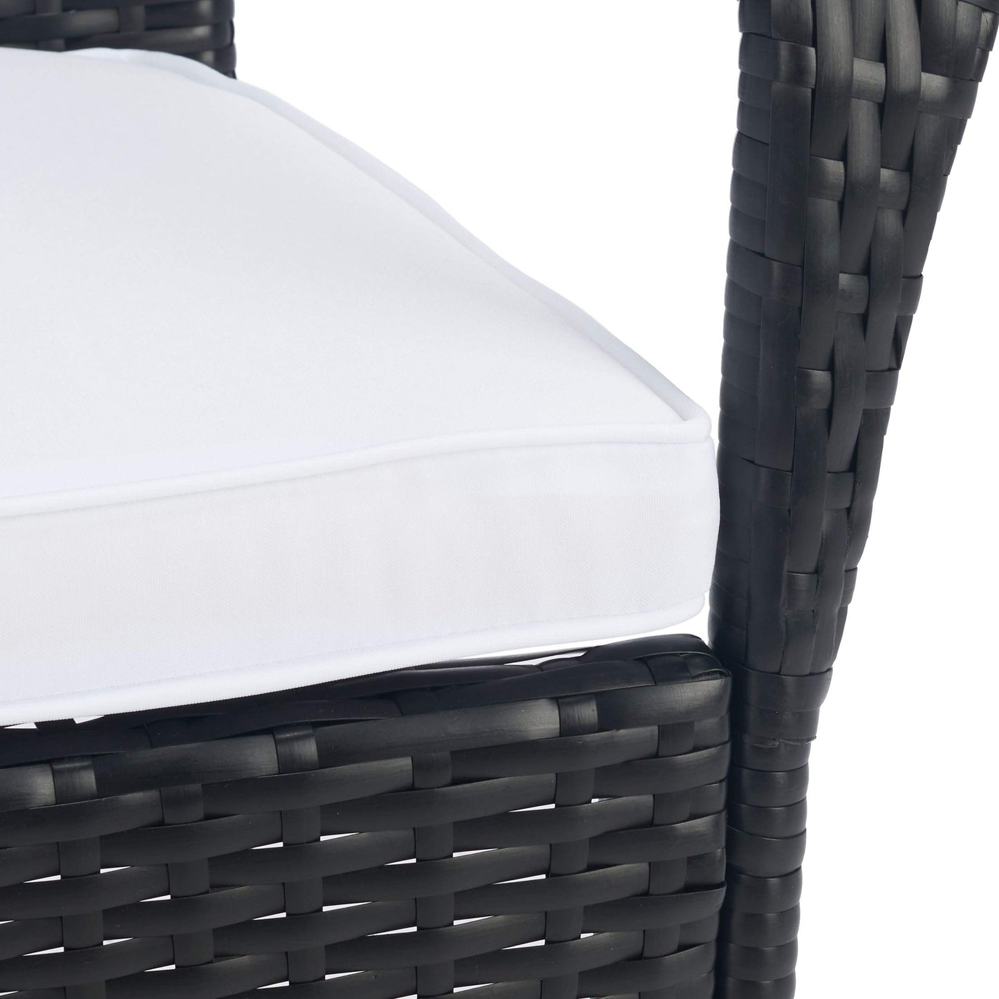SAFAVIEH Outdoor Collection Laina Black/White Bistro Set PAT7703A-2BX