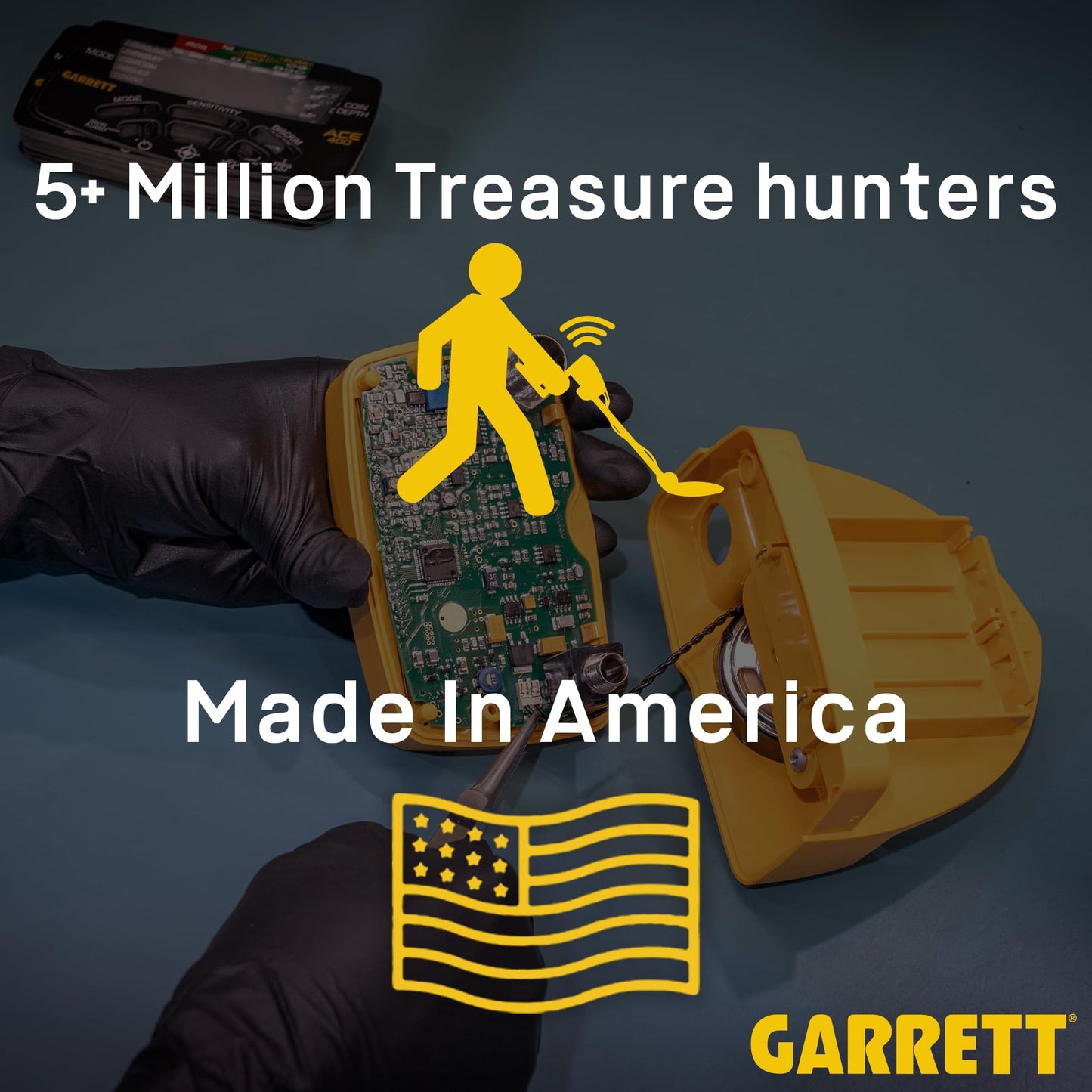 Garrett ACE 300 Metal Detector for Adults - Made in the USA - Gold Metal Detector - Waterproof Coil, Plus Accessories