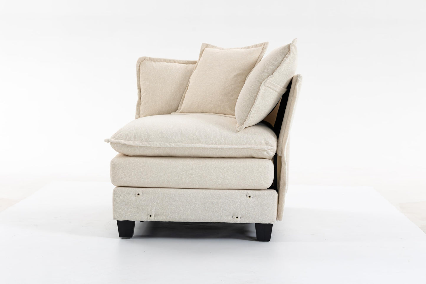 78'' Deep Seat Cloud Loveseat, Chenille Upholstered 2-Seats Modular Sectional Sofa Couch, Modern Comfy Settee Loveseat for Living Room Set, Small Apartment