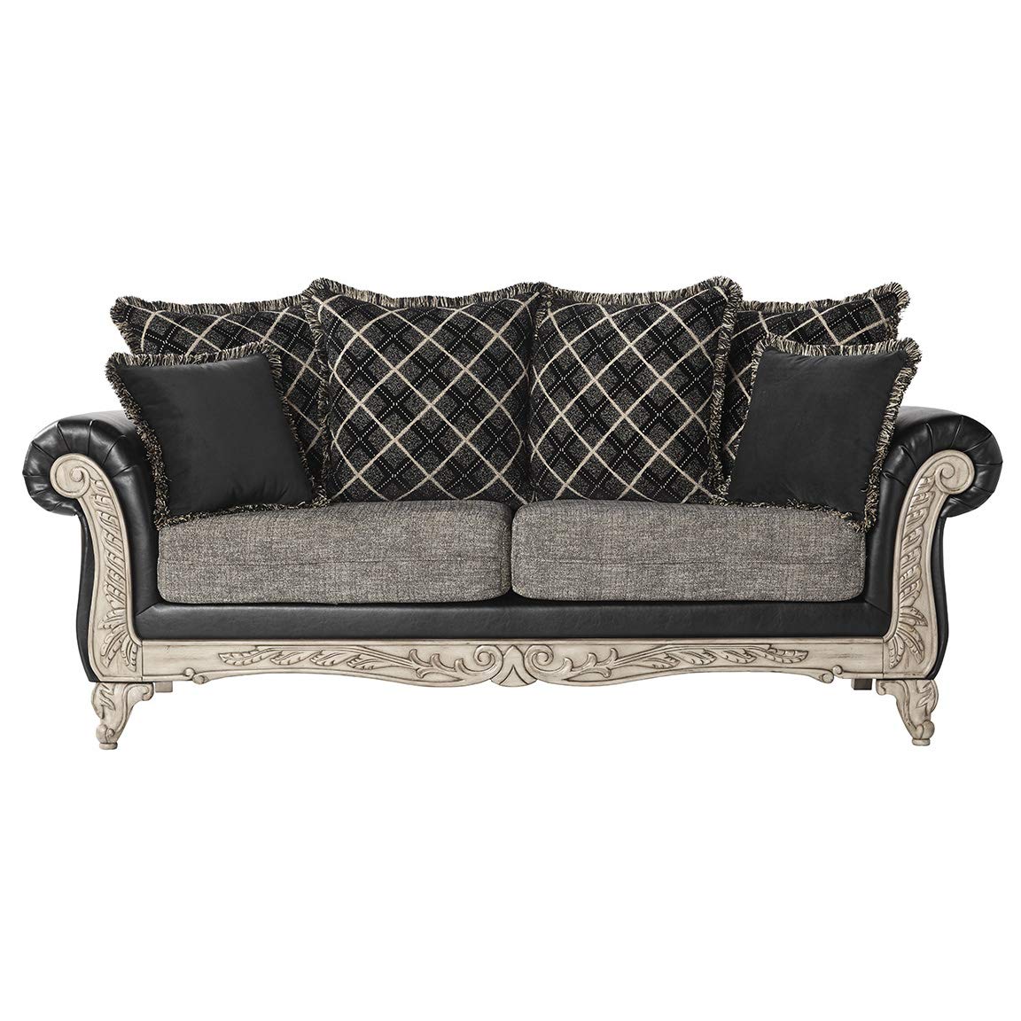 Roundhill Furniture San Marino Sofas, Ebony