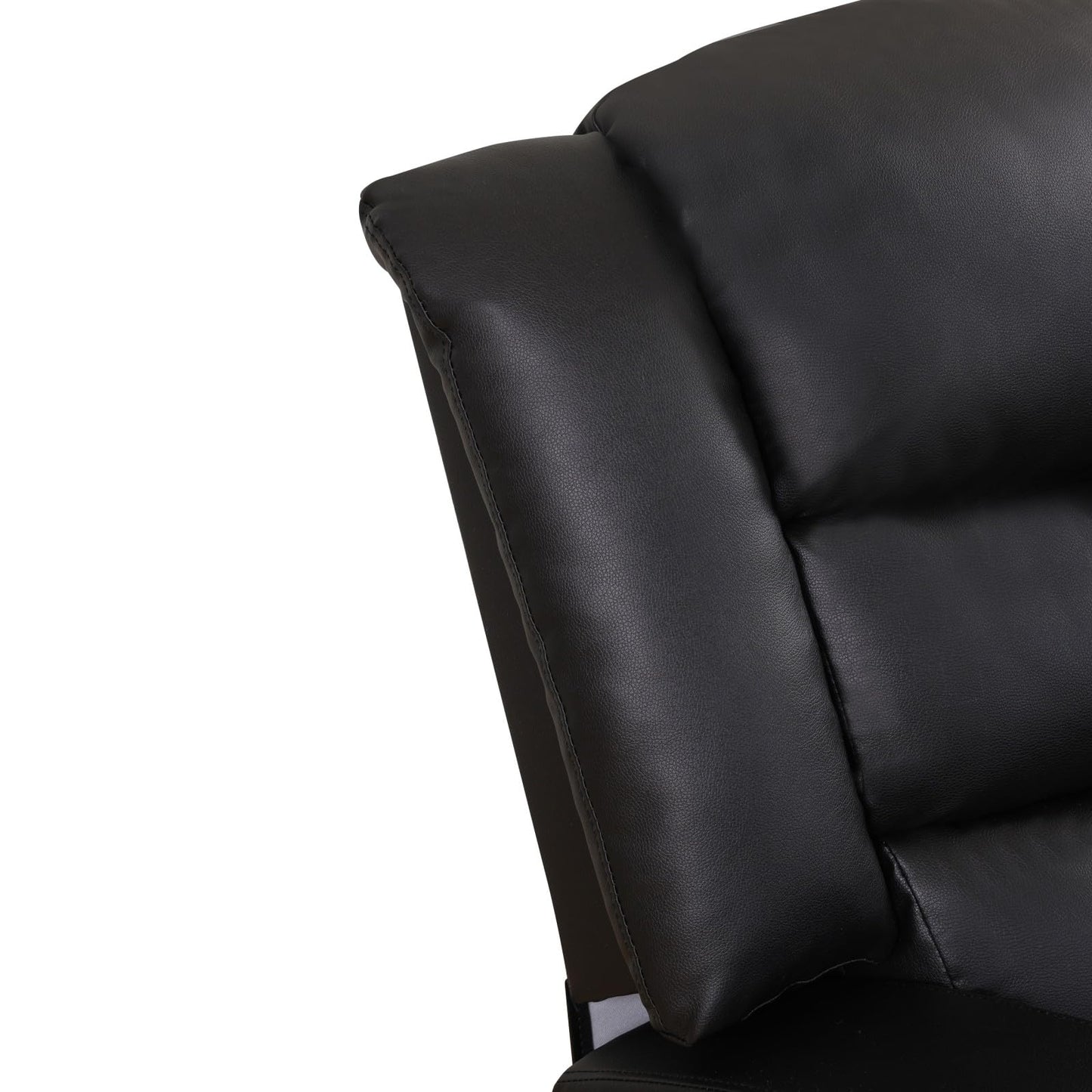 UOCFYK Recliner Sectional Sofa Set, L-Shaped Reclining Couch with 2 Recliner Seats, Reclining Corner Couches with Cup Holder and Storage Console for Home Theater & Living Room, Black