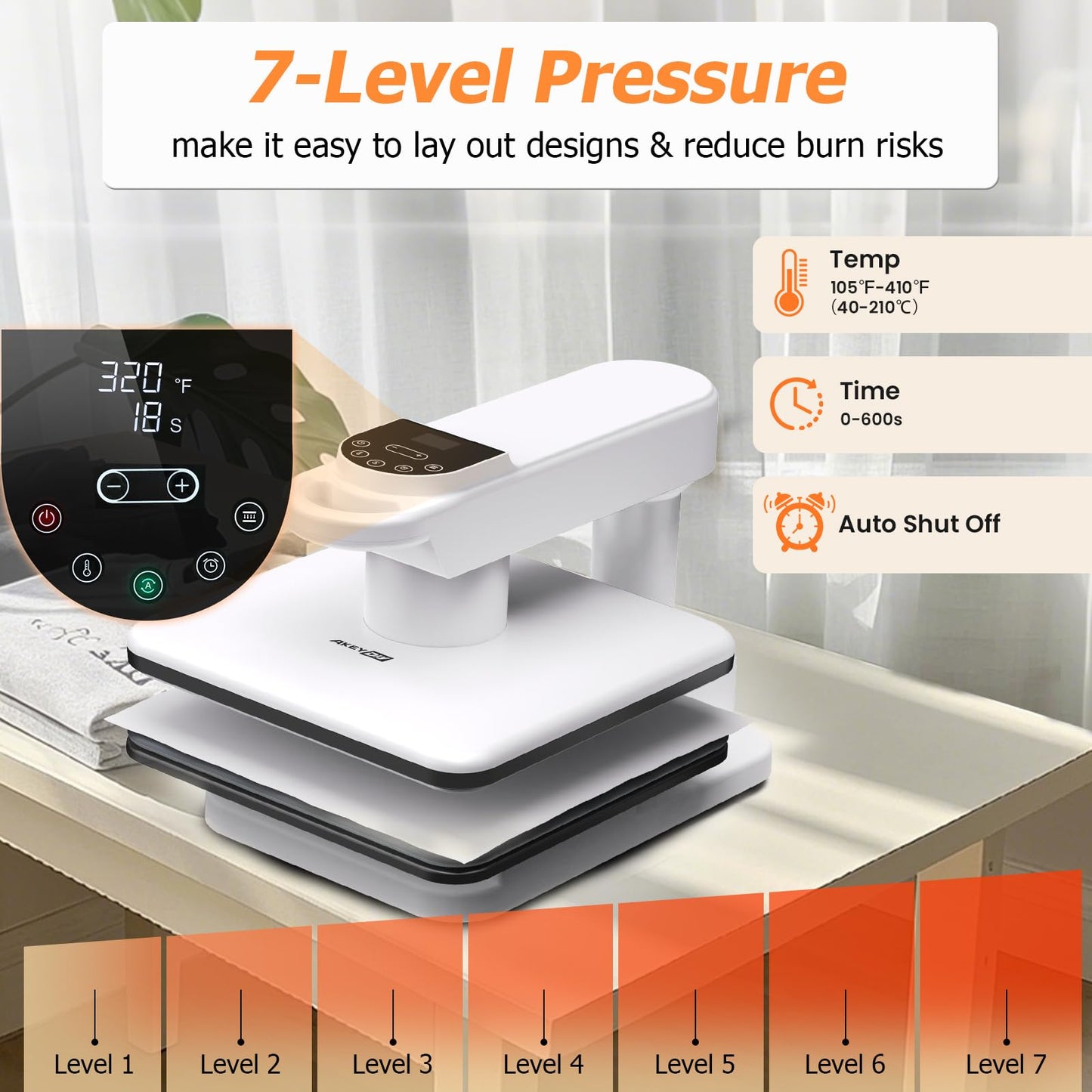 AKEYDIY 15x15 Heat Press, Dual Auto Heat Press Machine for T-Shirts, 360° Swing Away Heat Press with Auto Press Release for Sublimation Pillows, Canvas Bags, Puzzles, Coasters (15x15 White)