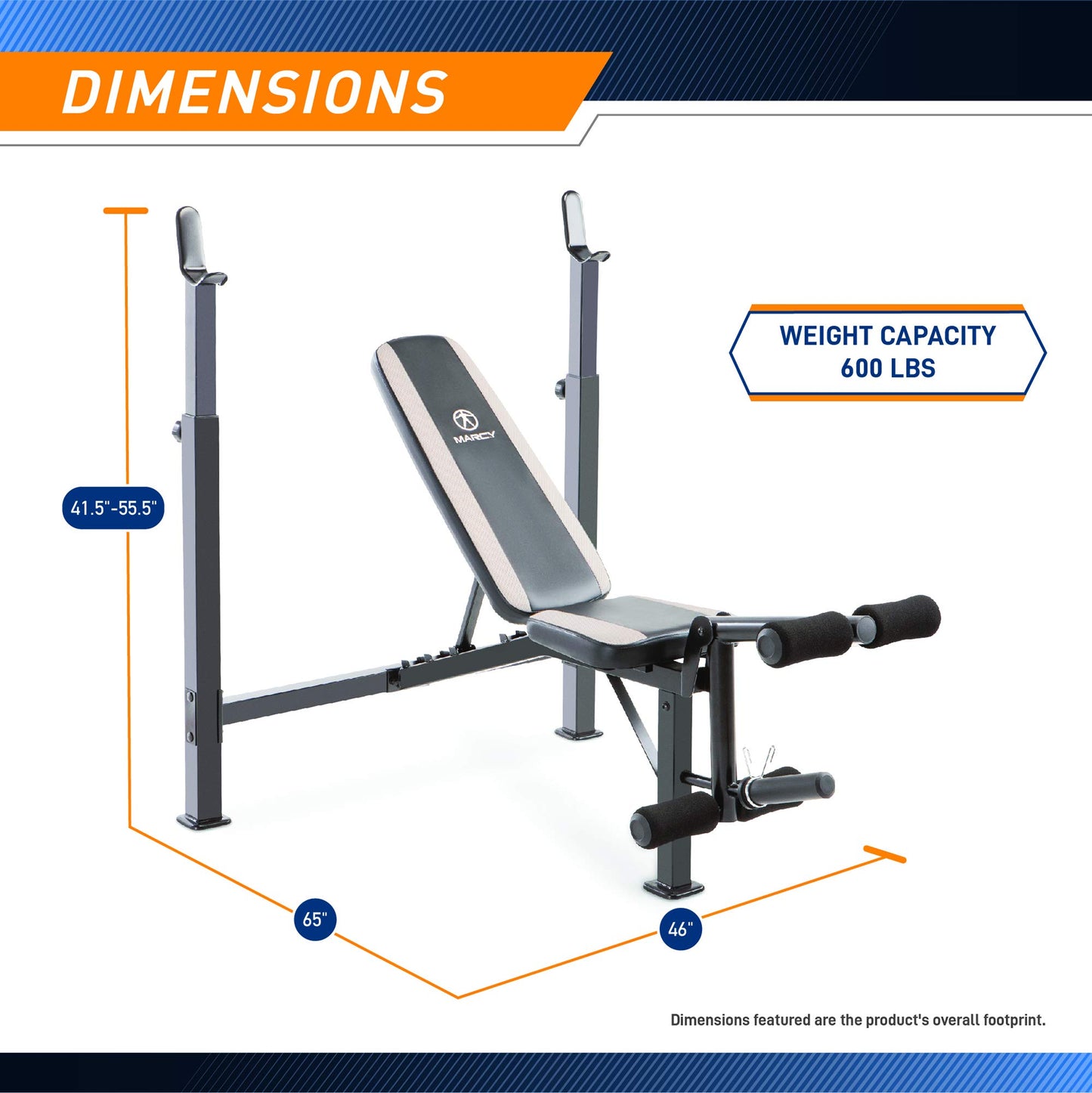 Marcy Olympic Weight Bench, Workout Benches For Home With Leg Developer MWB-4491