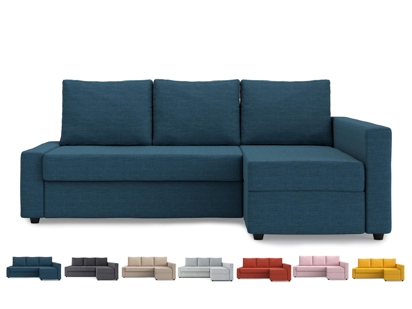 MASTERS OF COVERS Snug Fit Friheten Slipcover for The IKEA Friheten with Chaise Corner Cover, Sofa Bed Cover, Sectional Slipcover Replacement (Navy Blue)（Cover Only！Not Sofa！）