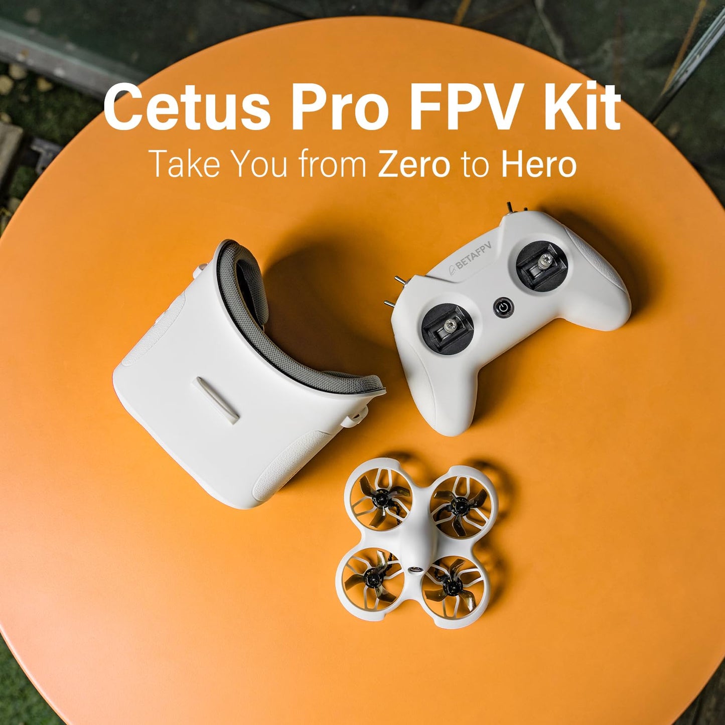 BETAFPV Cetus Pro FPV Kit with LiteRadio 2 SE Transmitter VR02 Goggles 3 Flight Modes Altitude Hold Emergency Landing Self Protection Turtle Mode, Ready to Flight Easy for FPV Beginners